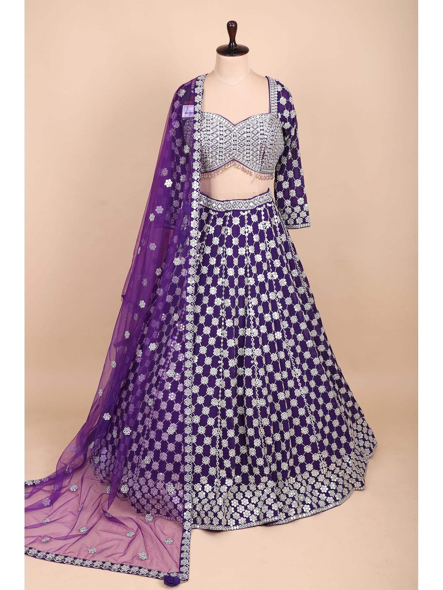 Elegant Orchid Georgette Lehenga For Special Events