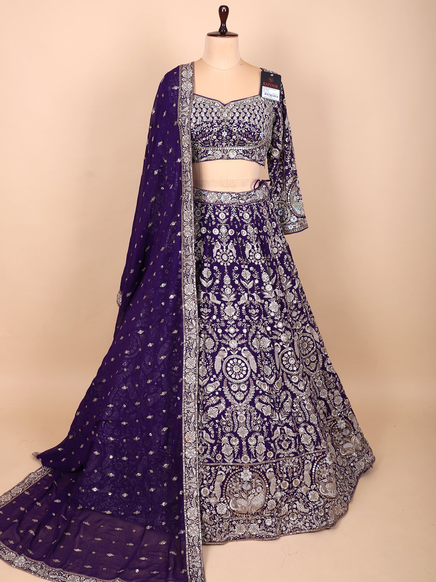 Mystic Purple Thread Work Lehenga For Weddings