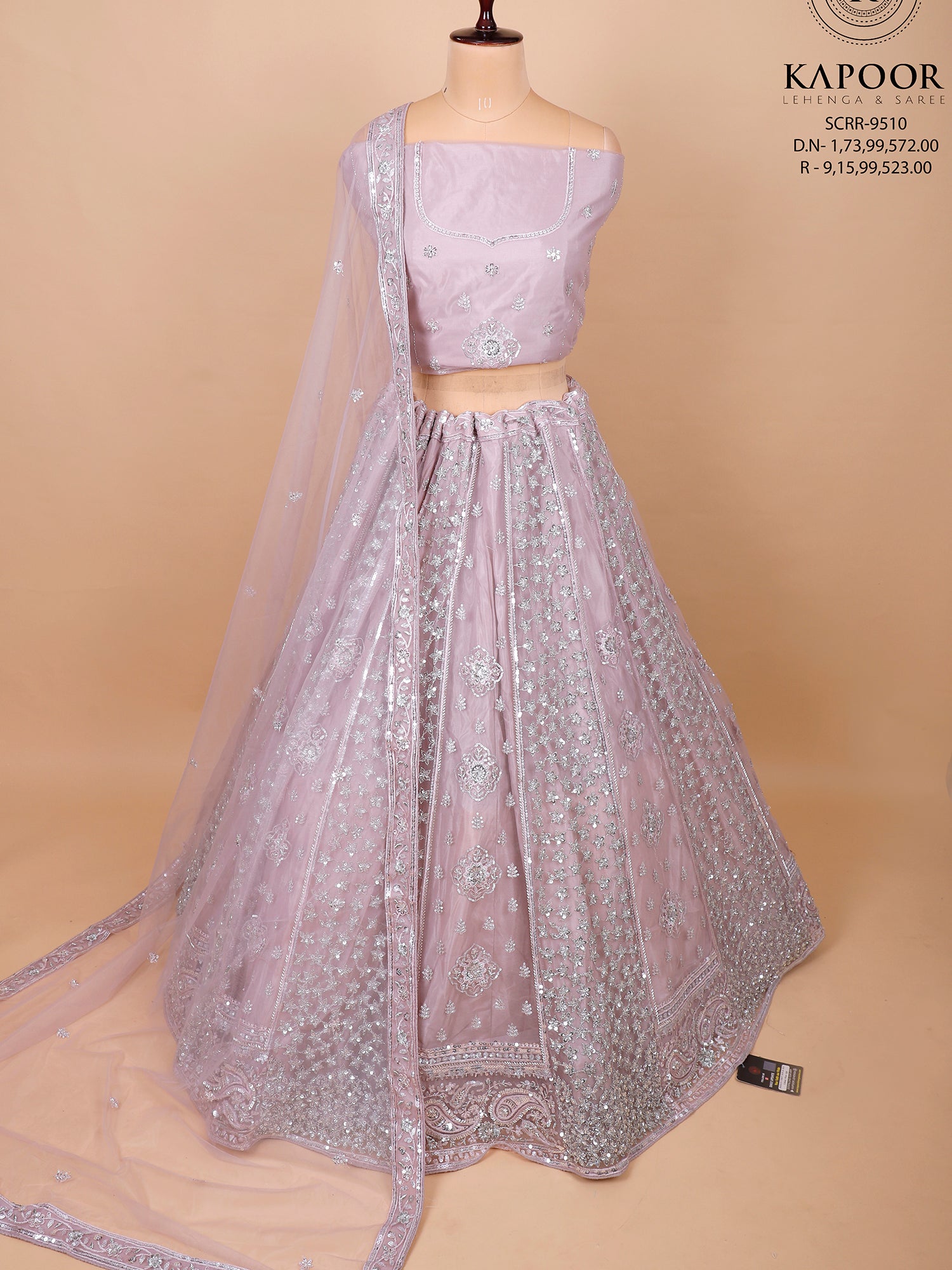 Light Lavender Lehenga With Hand Embroidery