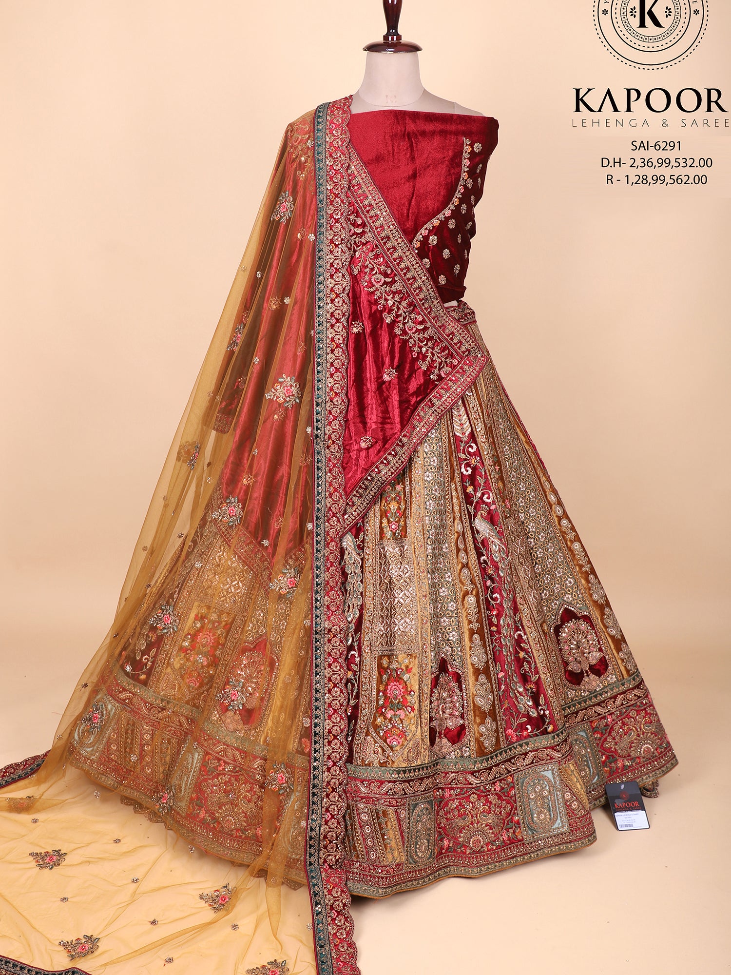 Multicolor Bridal Lehenga With Jarkan Sequin Detailing