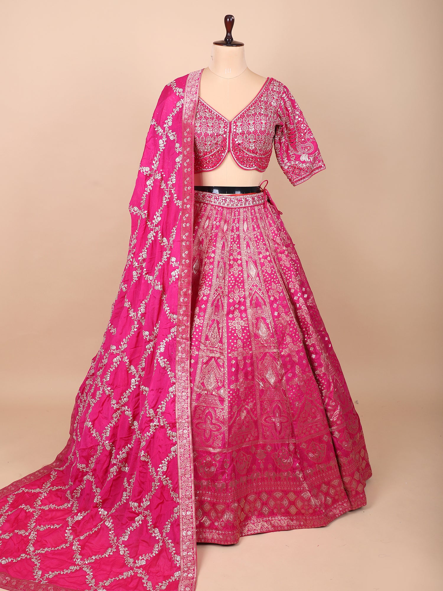 Regal Raani Pink Georgette Lehenga For Grand Festivities