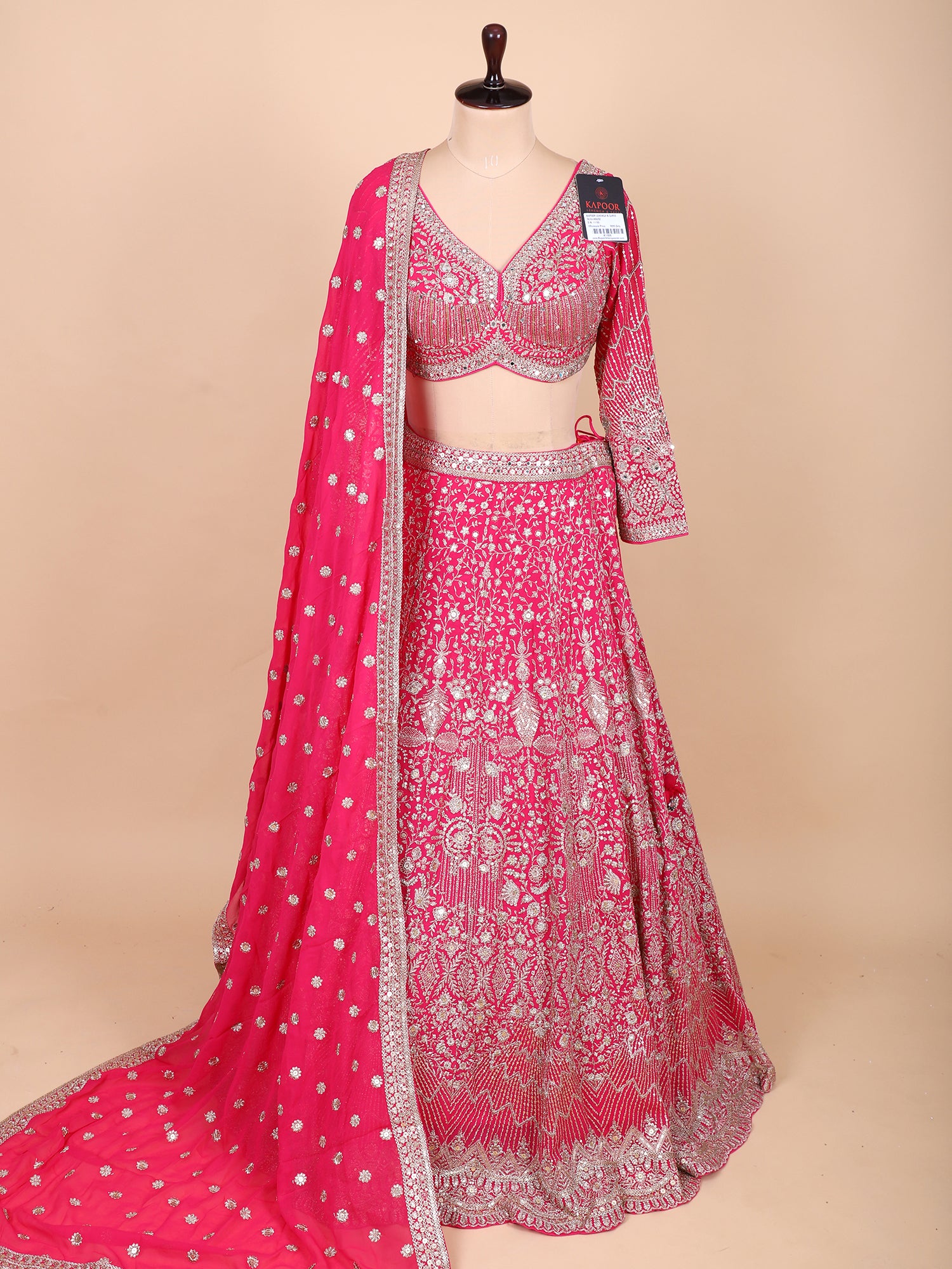 Pink Georgette Lehenga