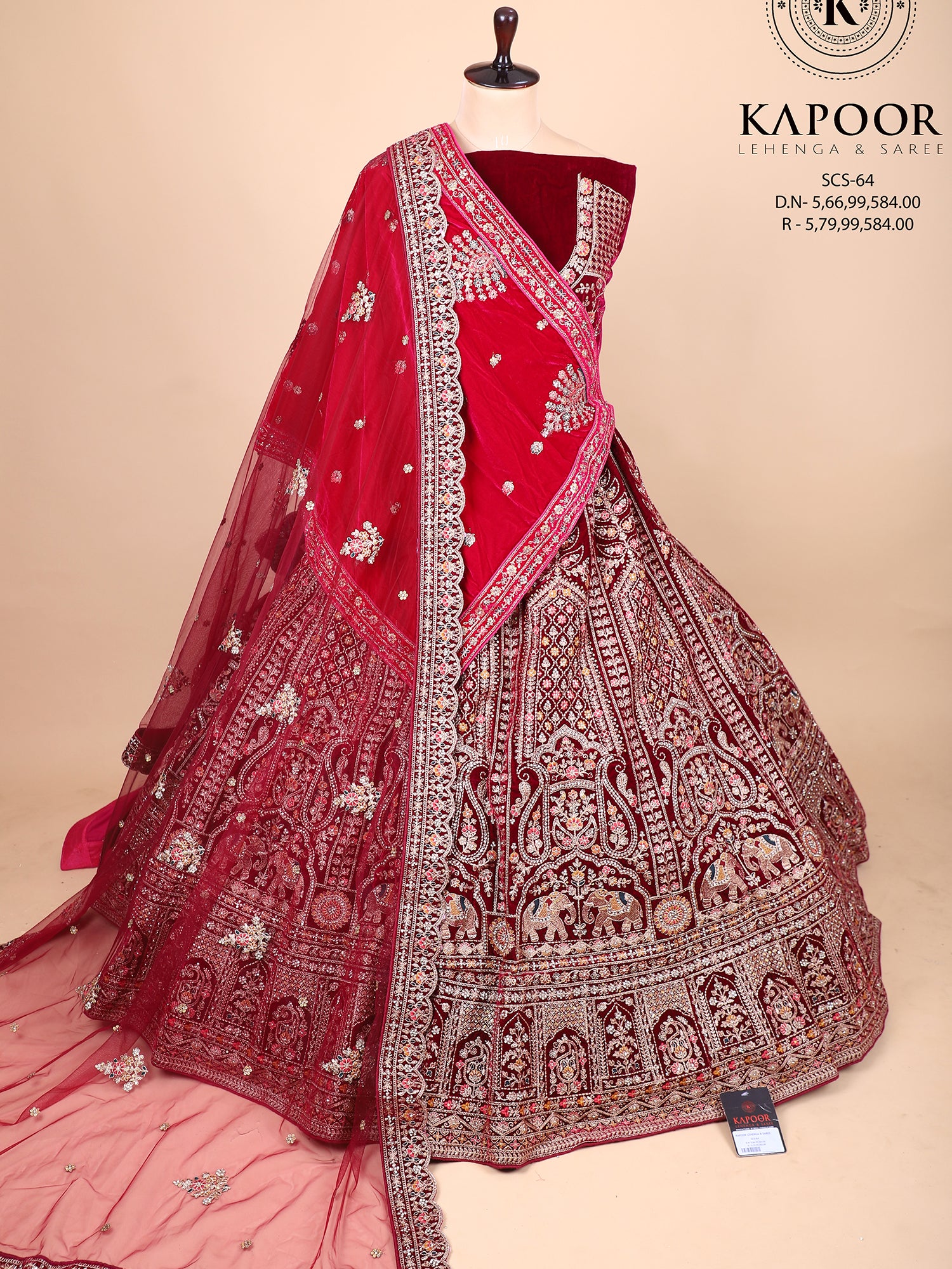 Deep Maroon Bridal Lehenga With Radiant Hand Embellishments