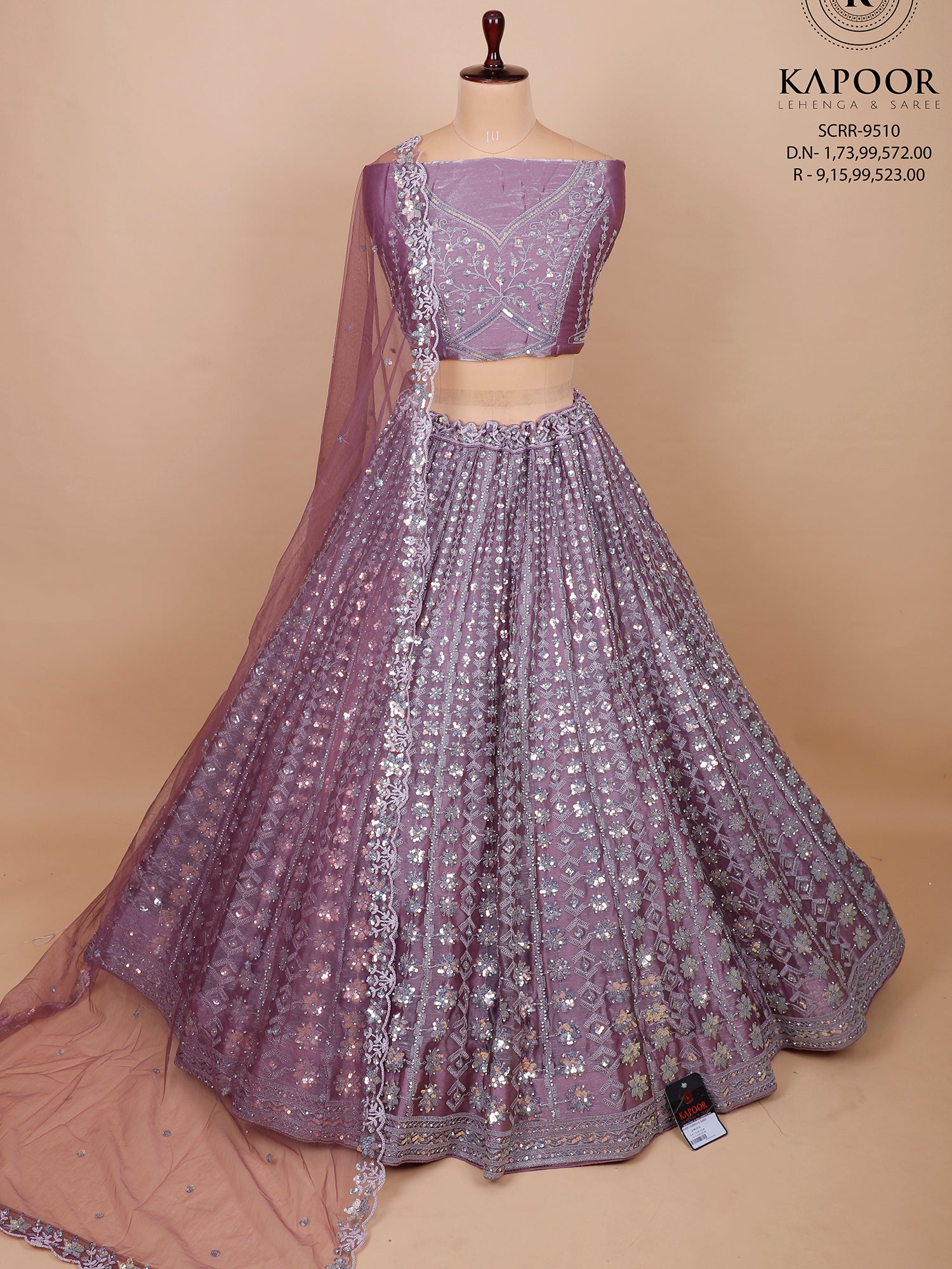 Elegant Lavender Lehenga With Subtle Sparkle