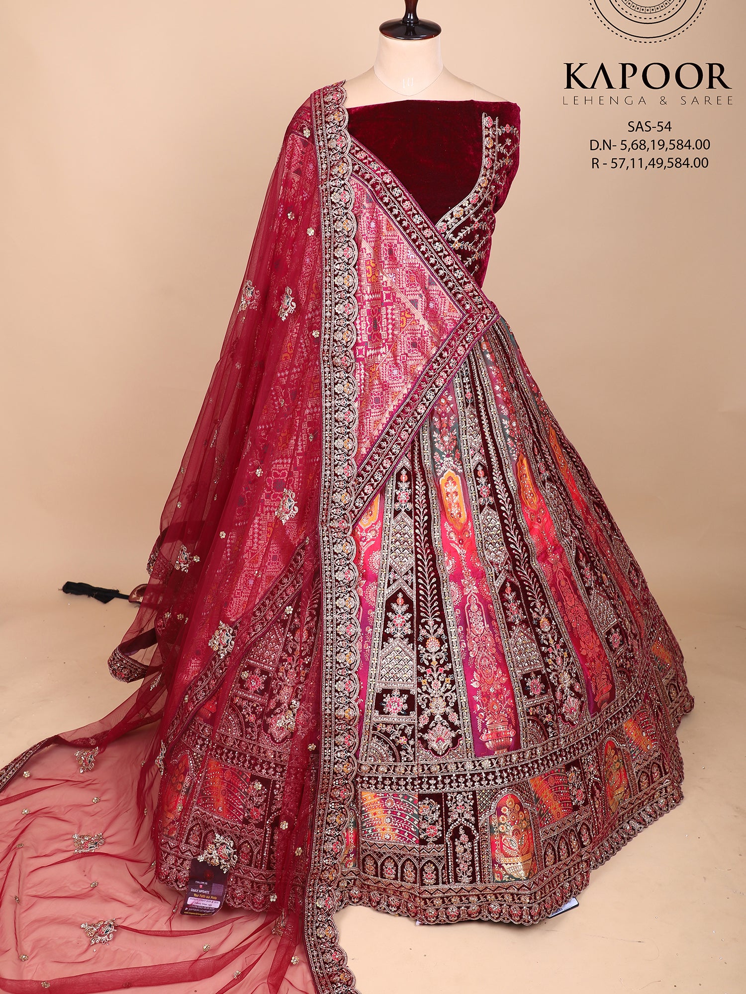 Majestic Maroon Lehenga With Royal Hand Embellishments