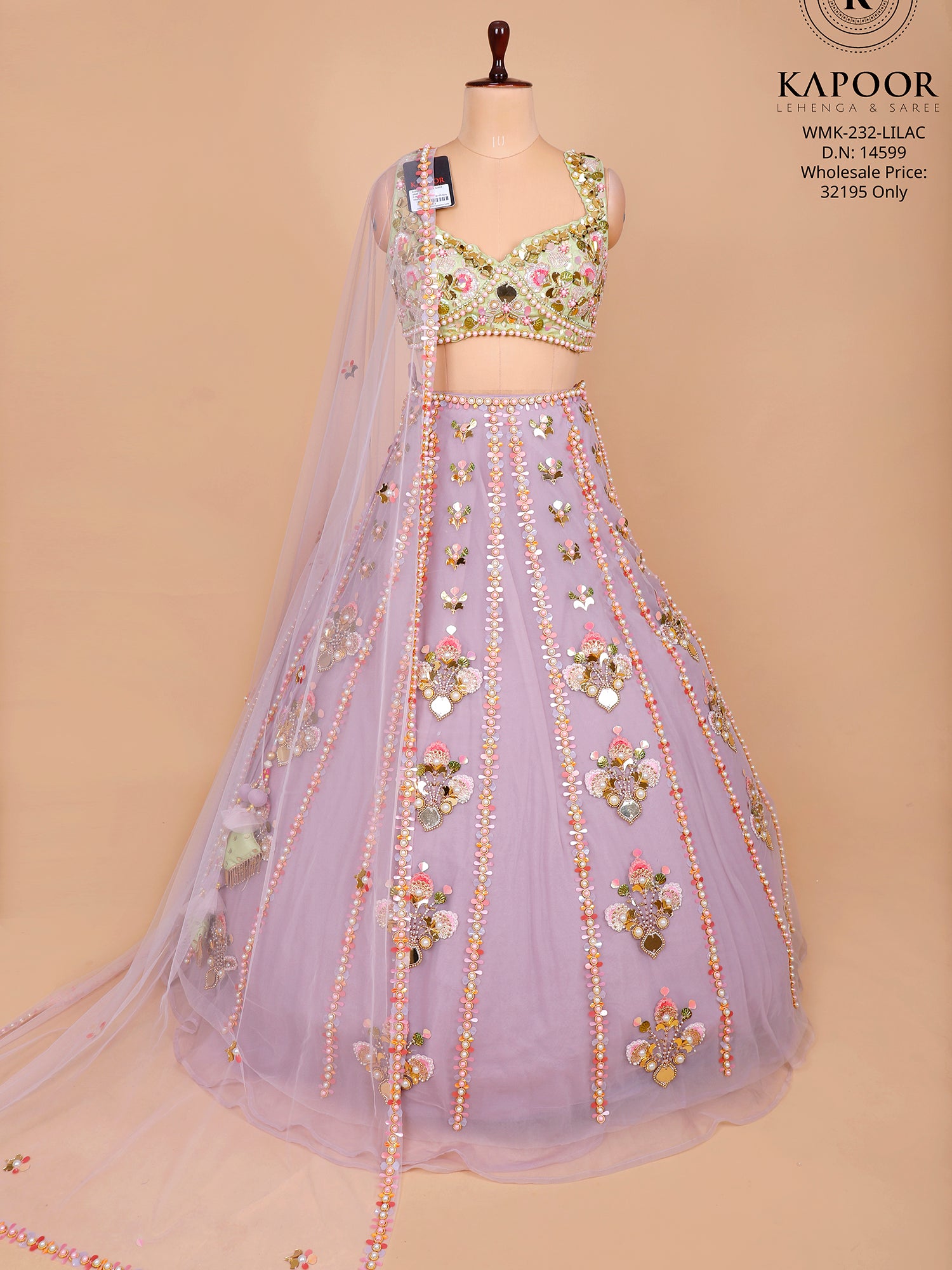 Gothic Romance Lavender Lehenga