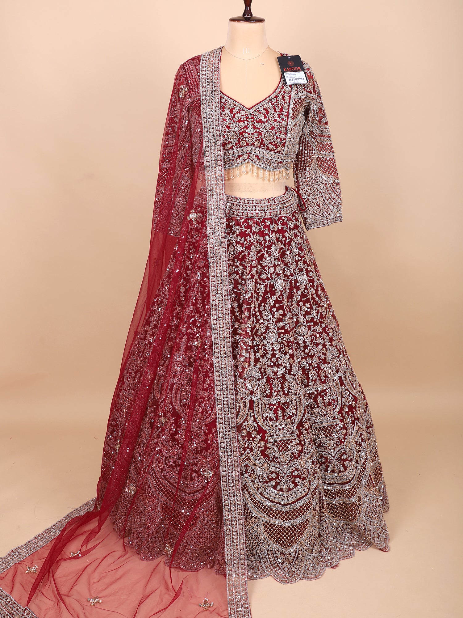 Elegant Glasscut Handwork Lehenga For Weddings & Parties