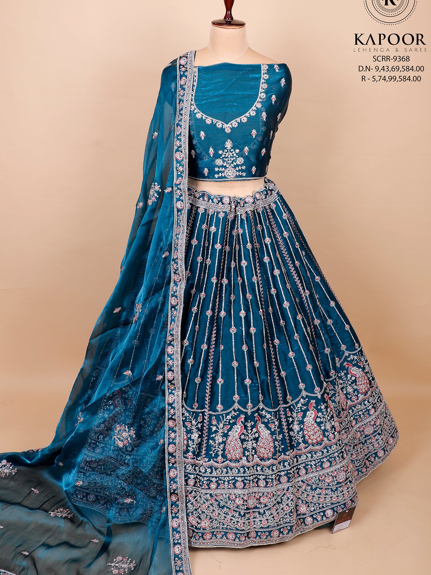 Rama Blue Designer Embellished Lehenga