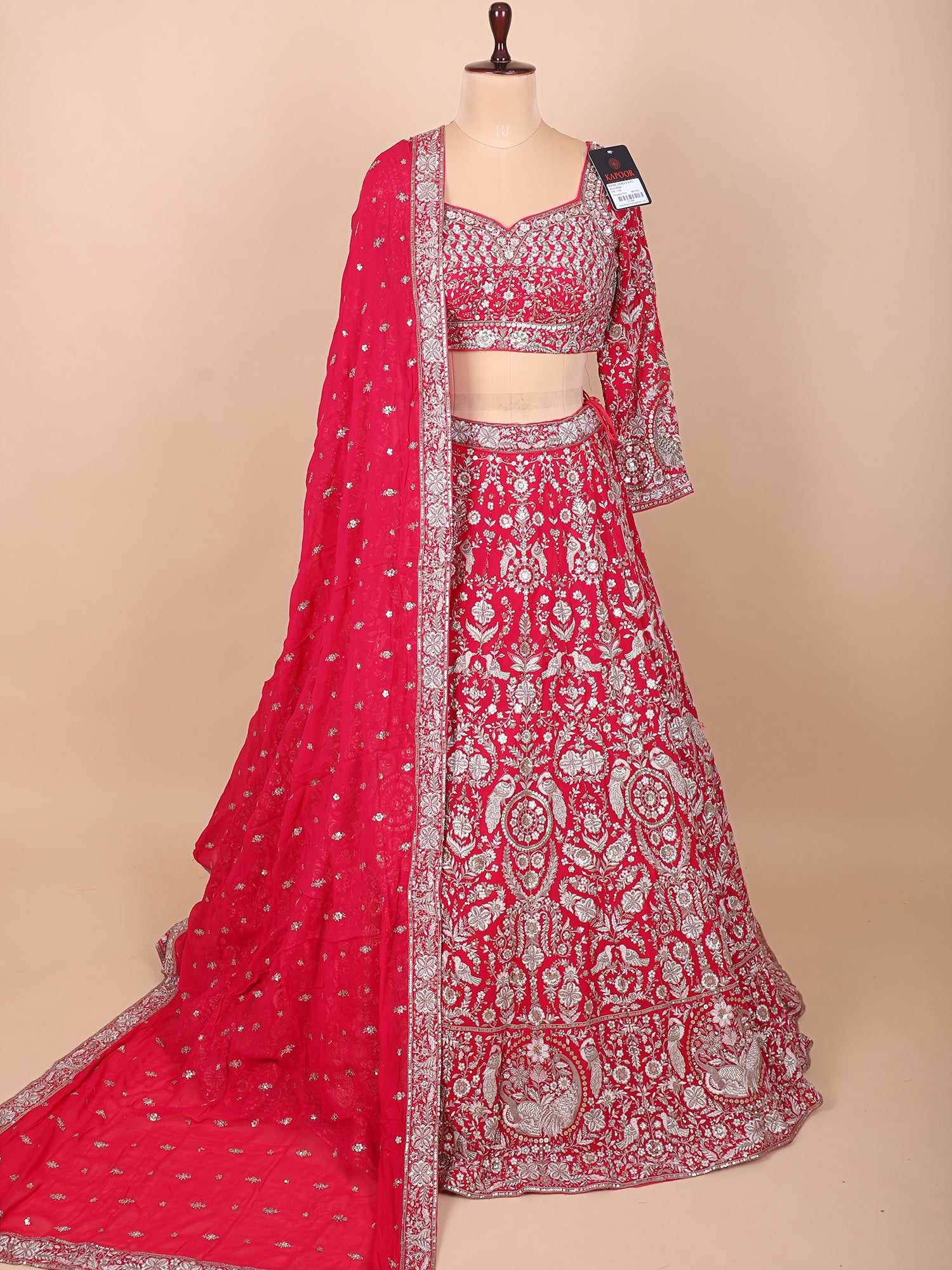 Pink Georgette Festive Lehenga