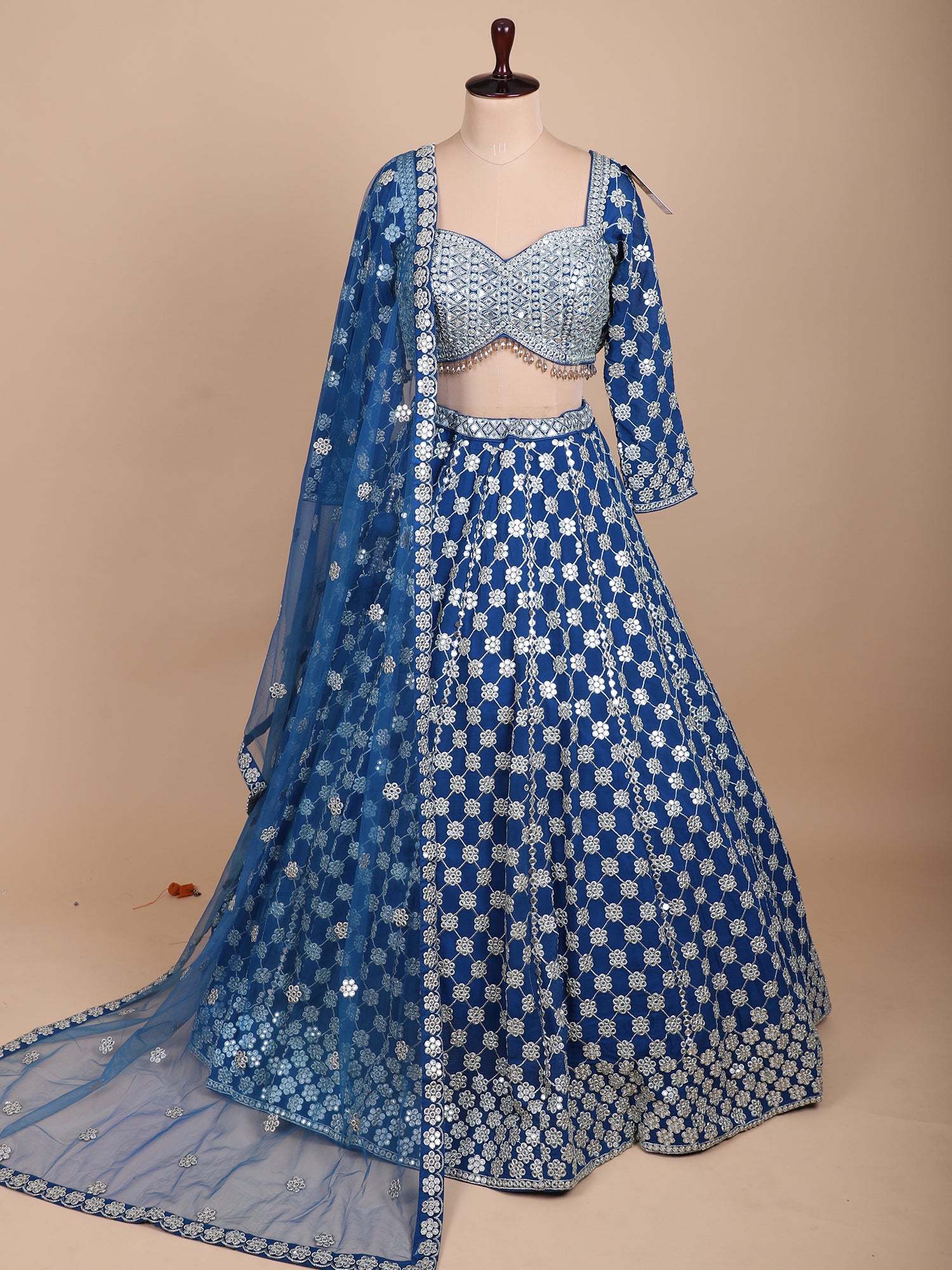 Sapphire Blue Lehenga For Festive Glam Look