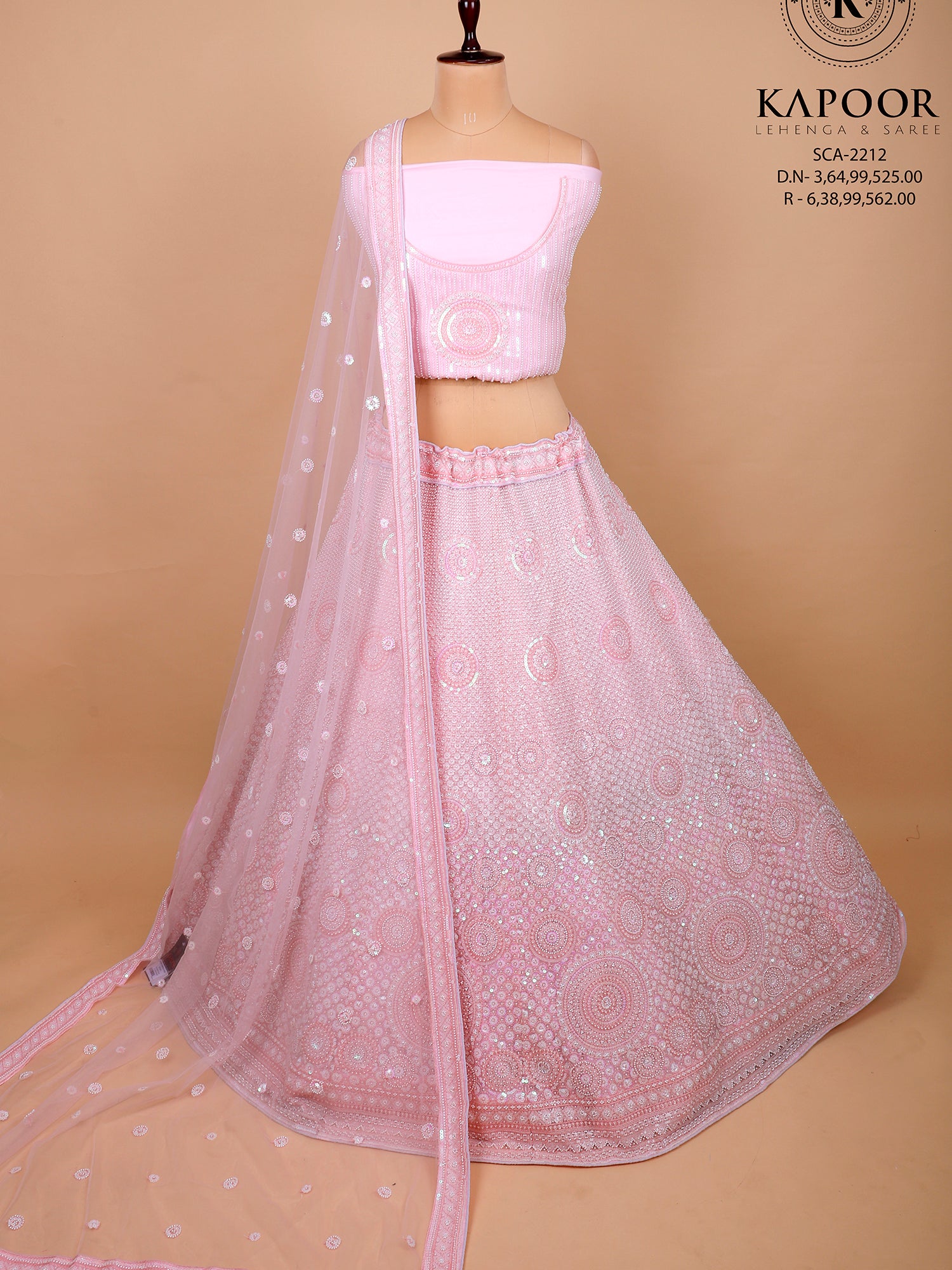 Pink Velvet Lehenga With Jarkan Work