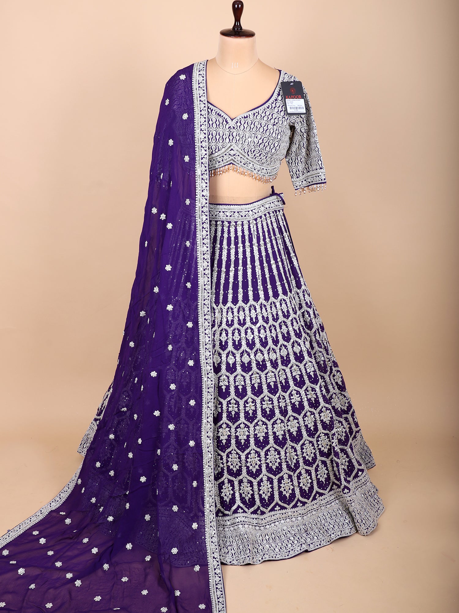 Twilight Charm Purple Georgette Lehenga