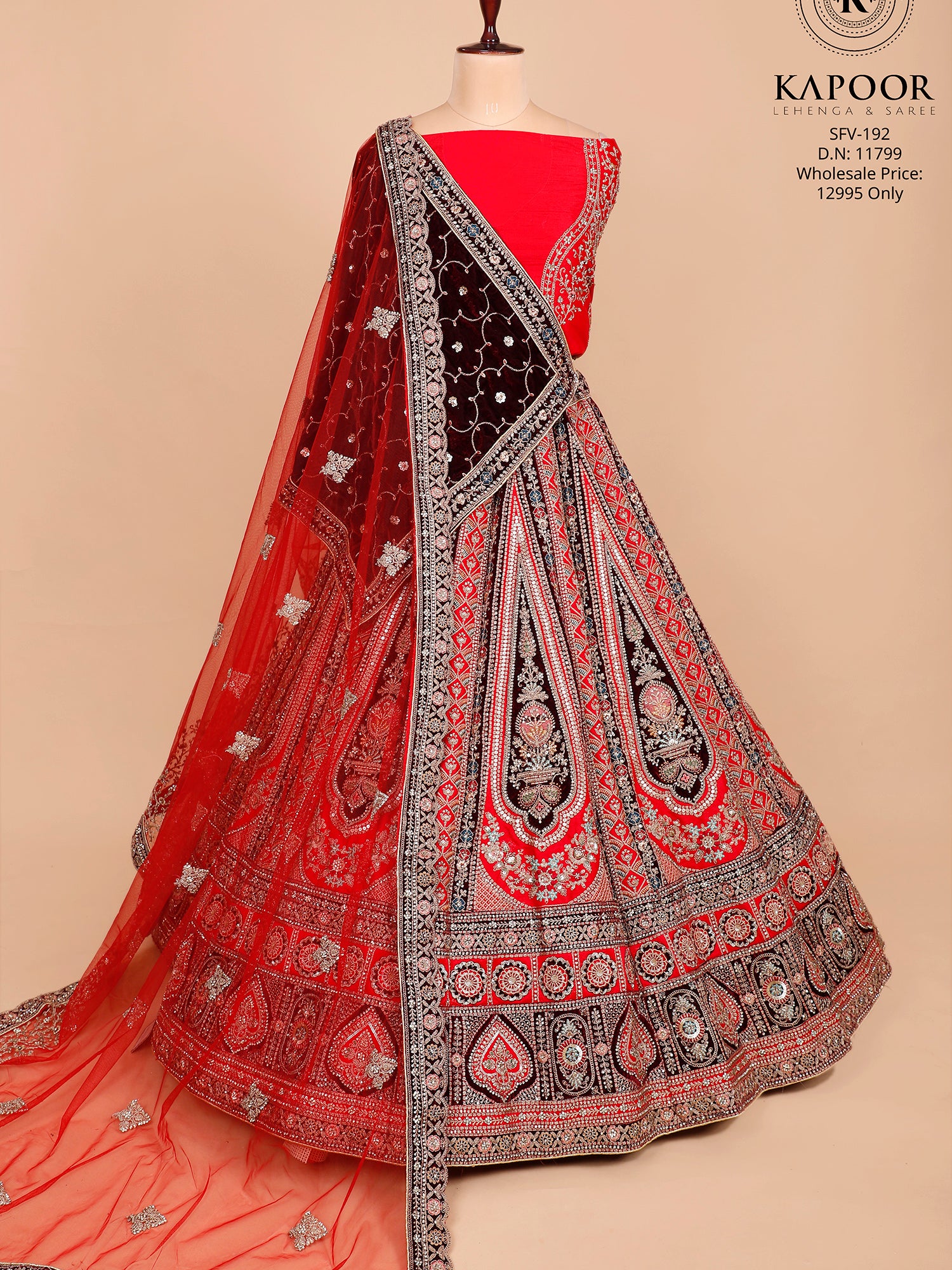 Artistic Velvet Multicolor Lehenga
