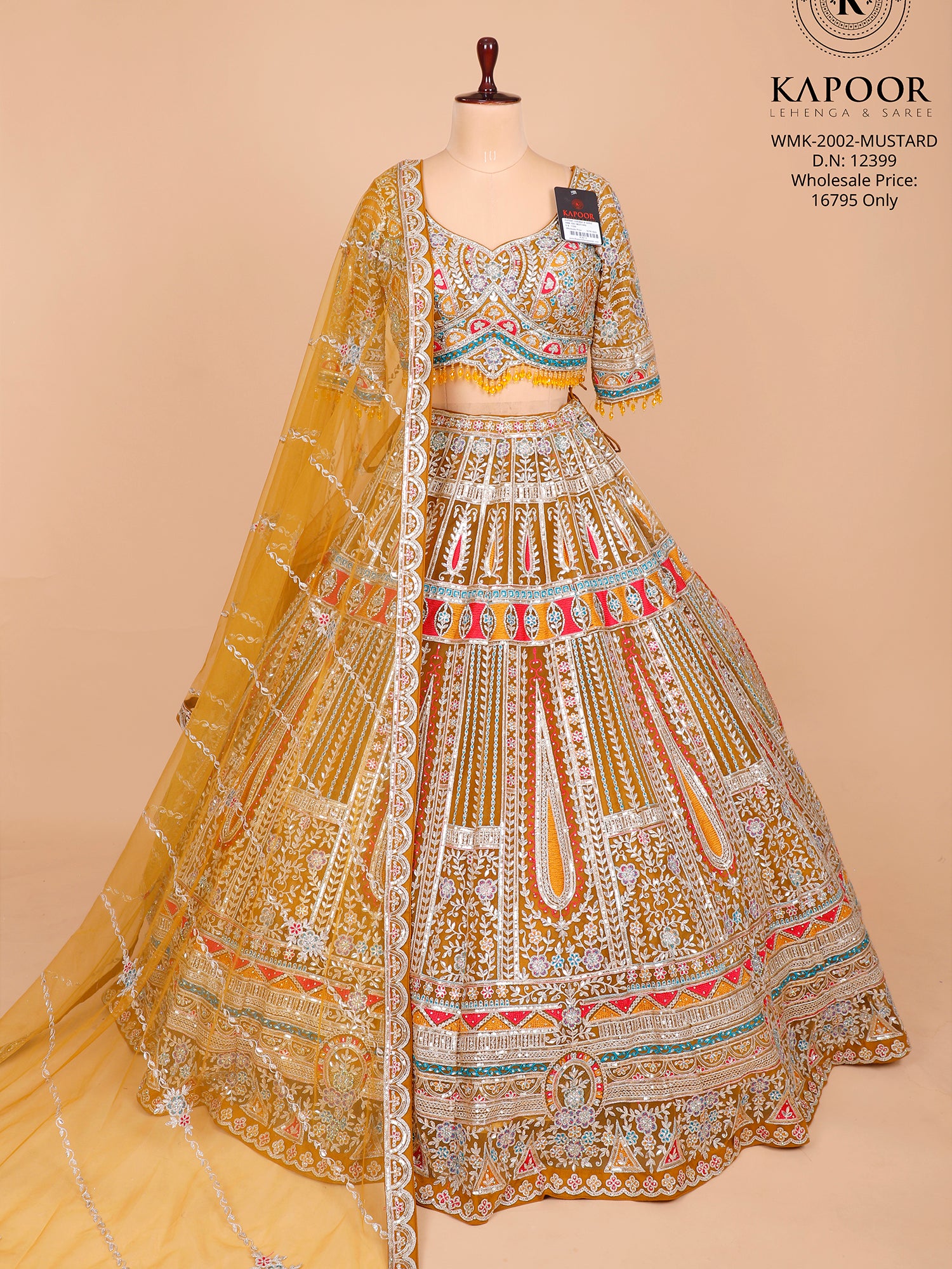 Yellow Butterfly Net Designer Lehenga With Jarkan