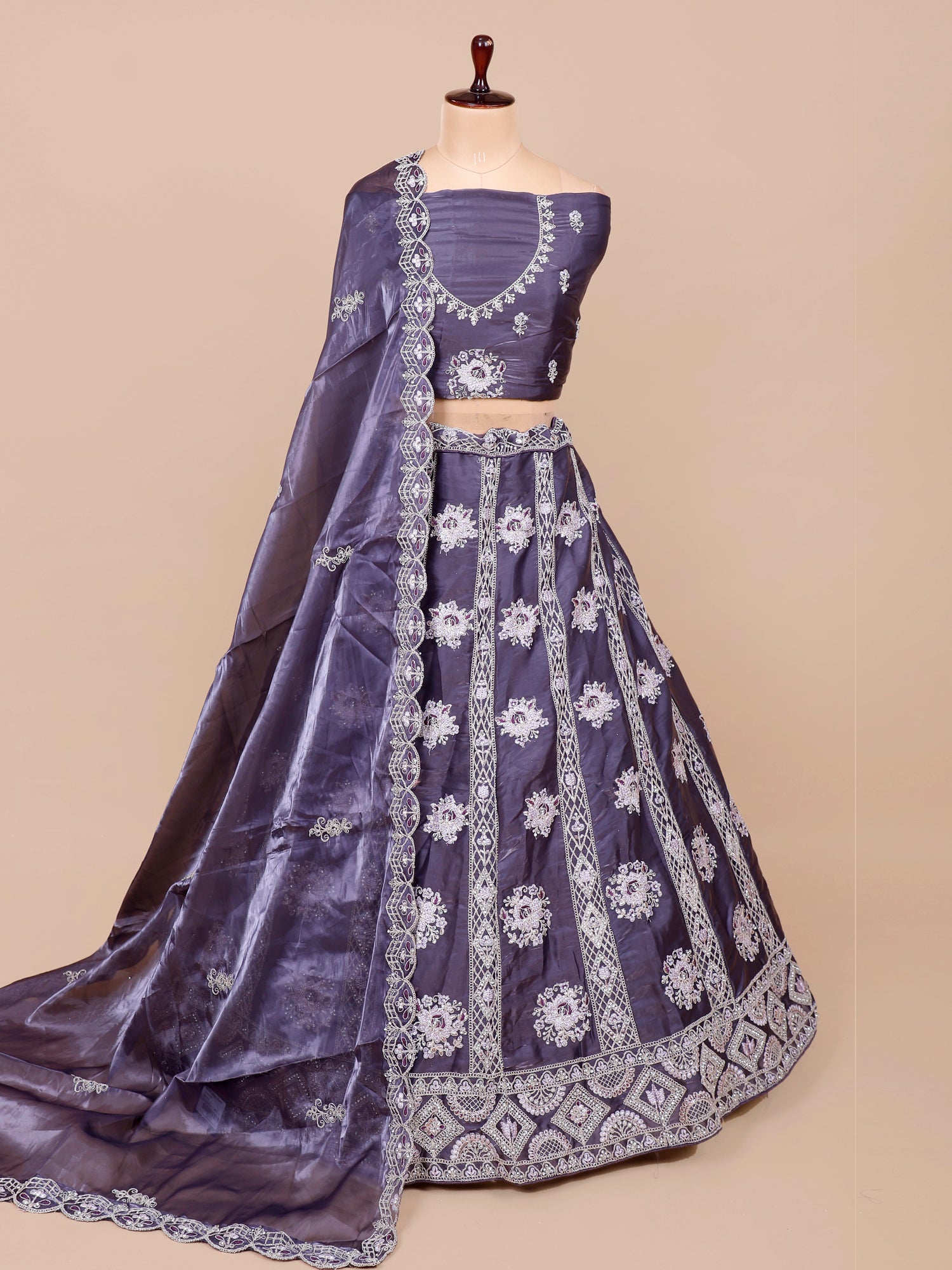 Twilight Bridal Threadwork Lehenga