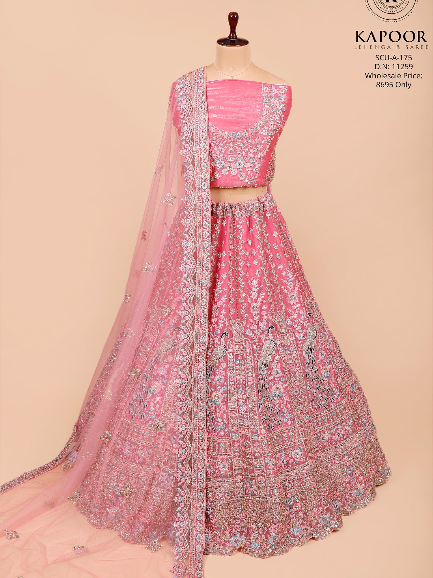 Jimmy Choo Onion Pink Sider Lehenga