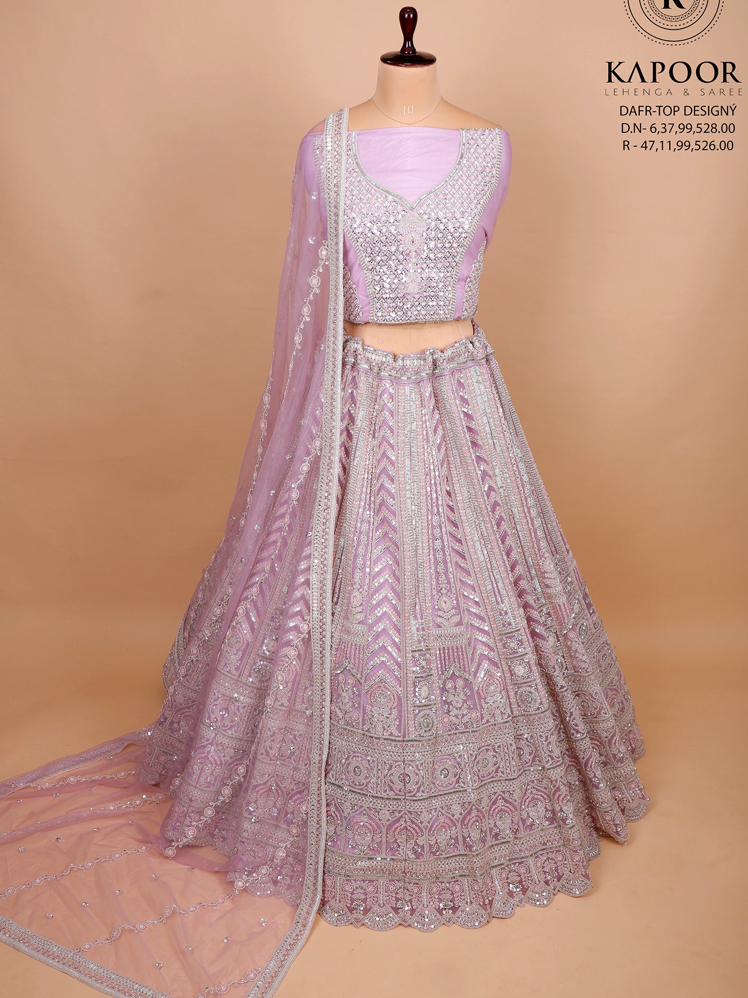 Onion Pink Silk Lehenga With Handwork And Beadwork