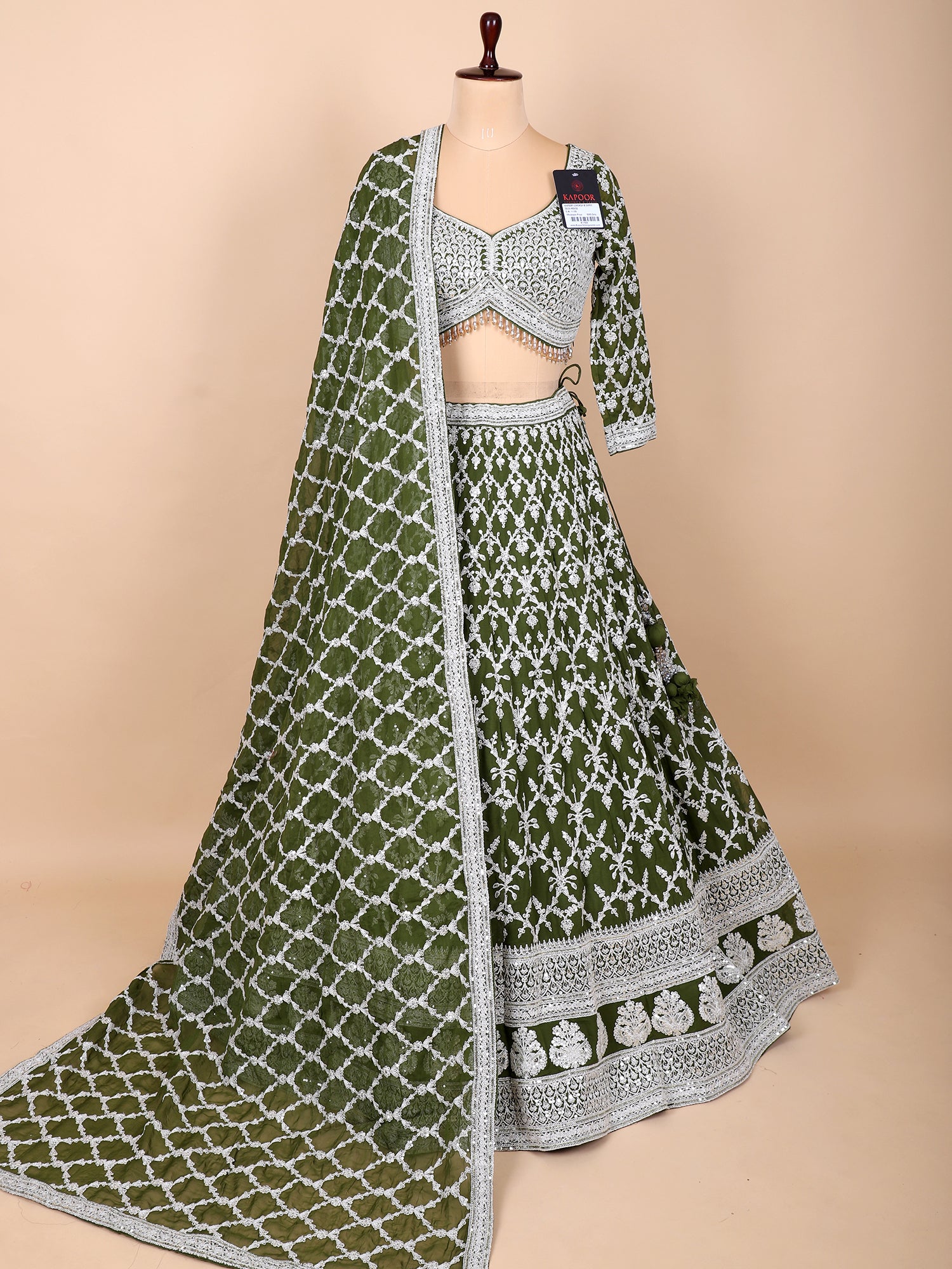Graceful Green Georgette Lehenga For Traditional Elegance