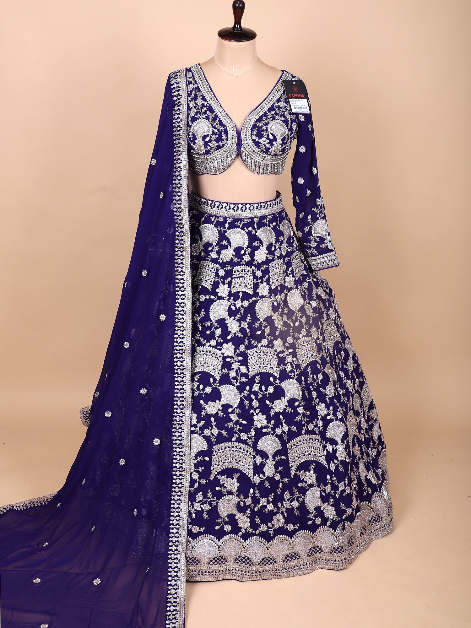 Regal Dark Purple Lehenga With Dupatta