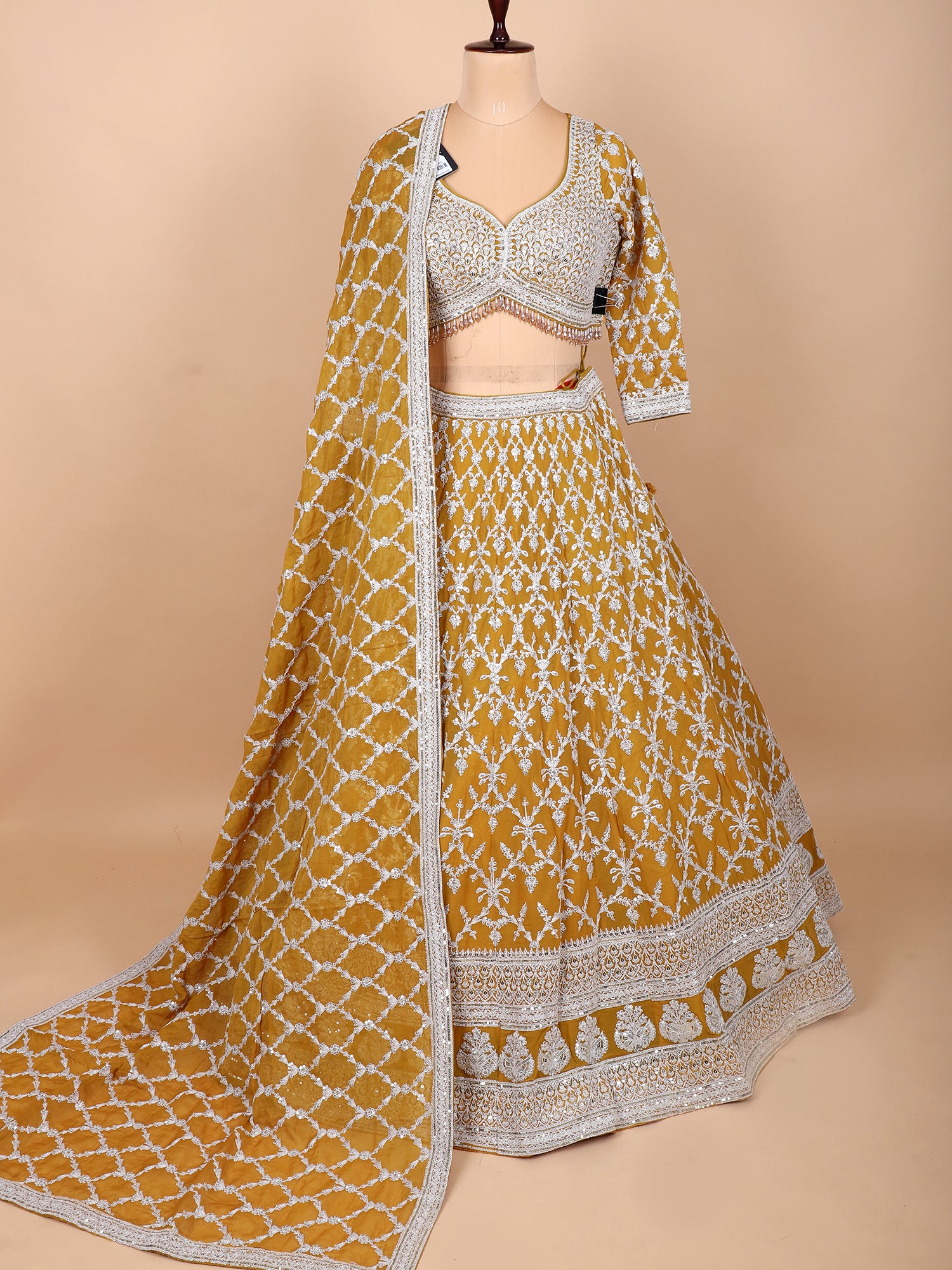 Bright Yellow Festive Lehenga Set
