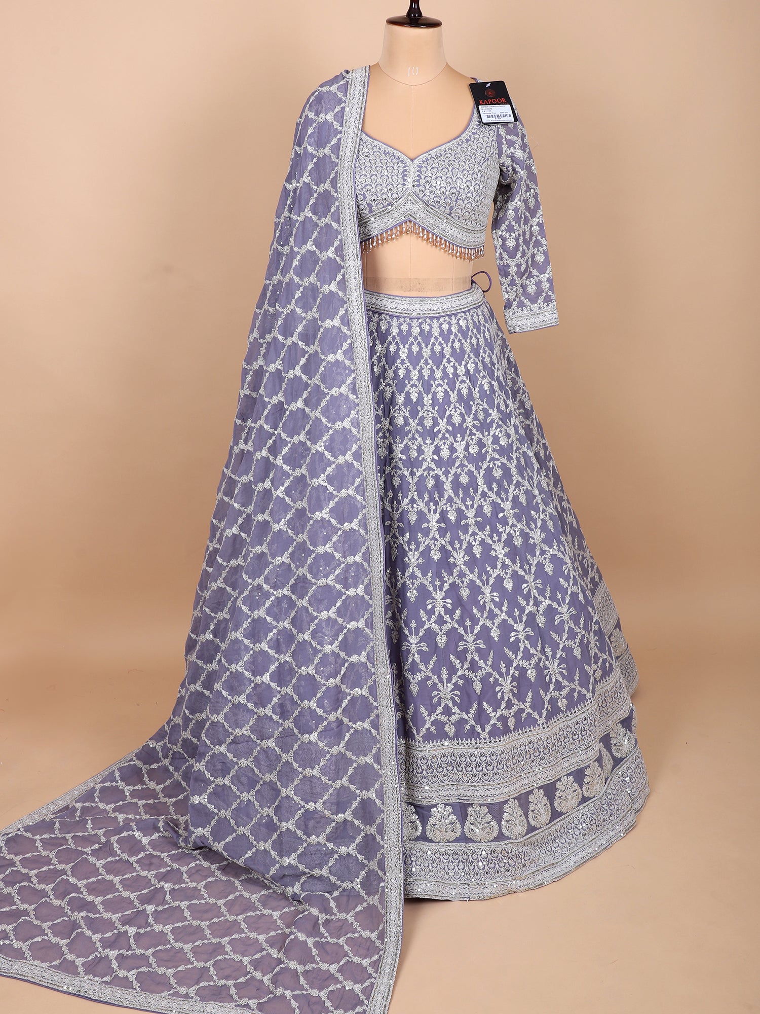 Lavender Designer Lehenga For Women