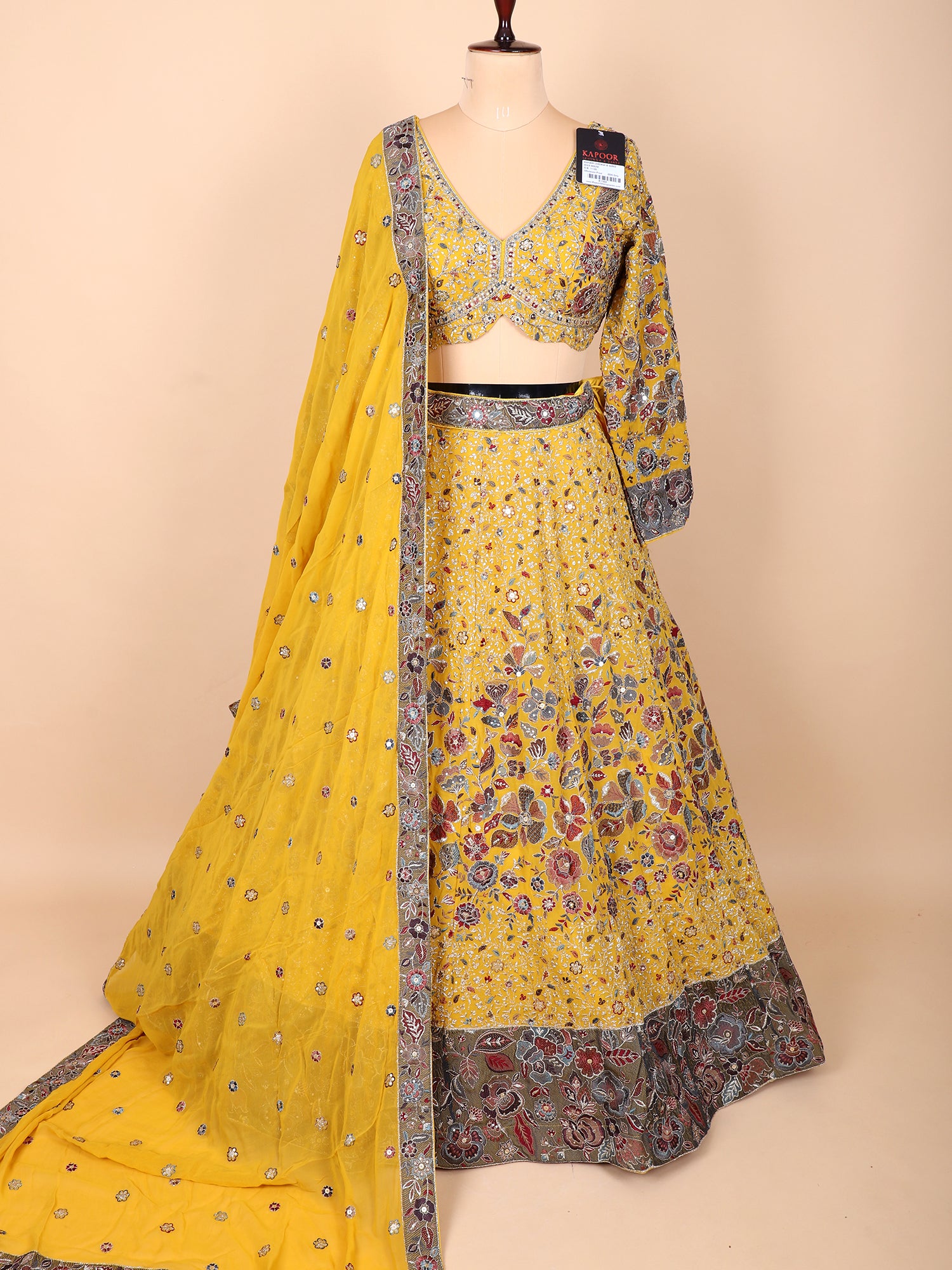 Unlit Yellow Georgette Lehenga For Joyous Celebrations