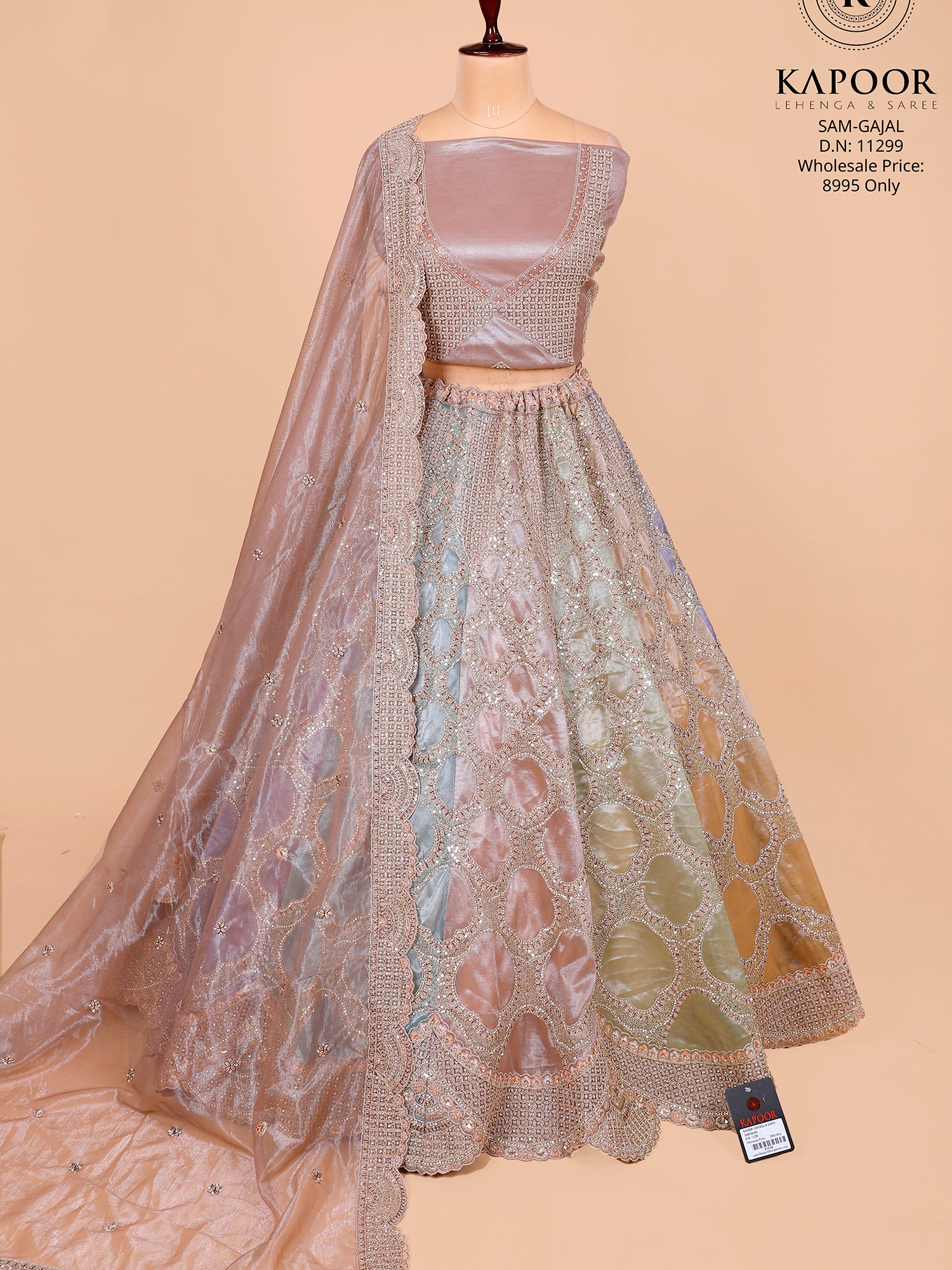 Lehenga Highlighted With Sequins And Rich Thread Work
