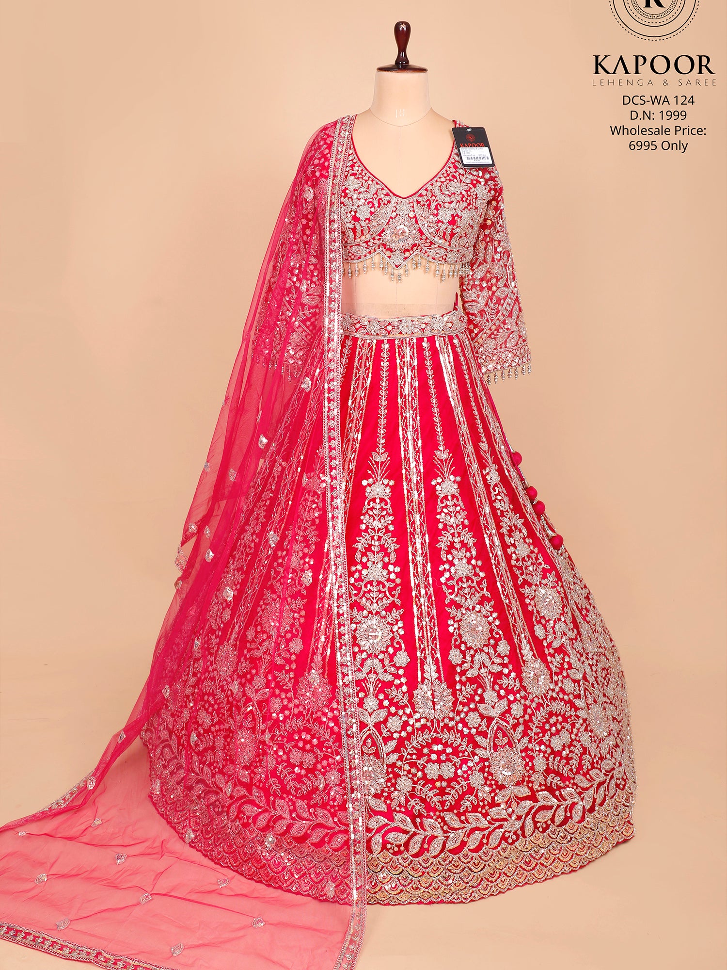 Rani Net Lehenga With Coding Work
