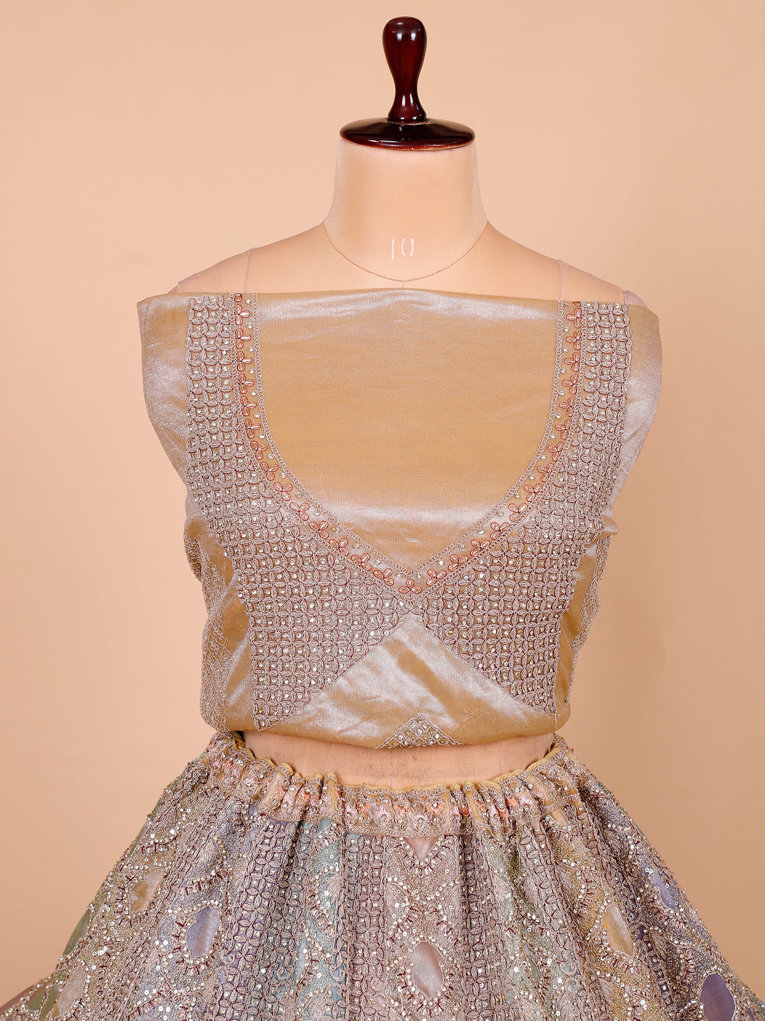Multi-Hued Jimmy Choo Lehenga With Heavy Thread