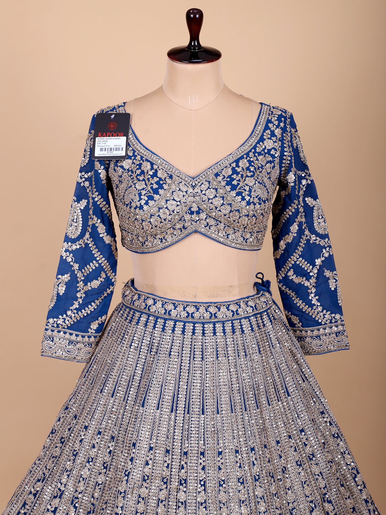 Blue Wedding And Festive Wear Lehenga