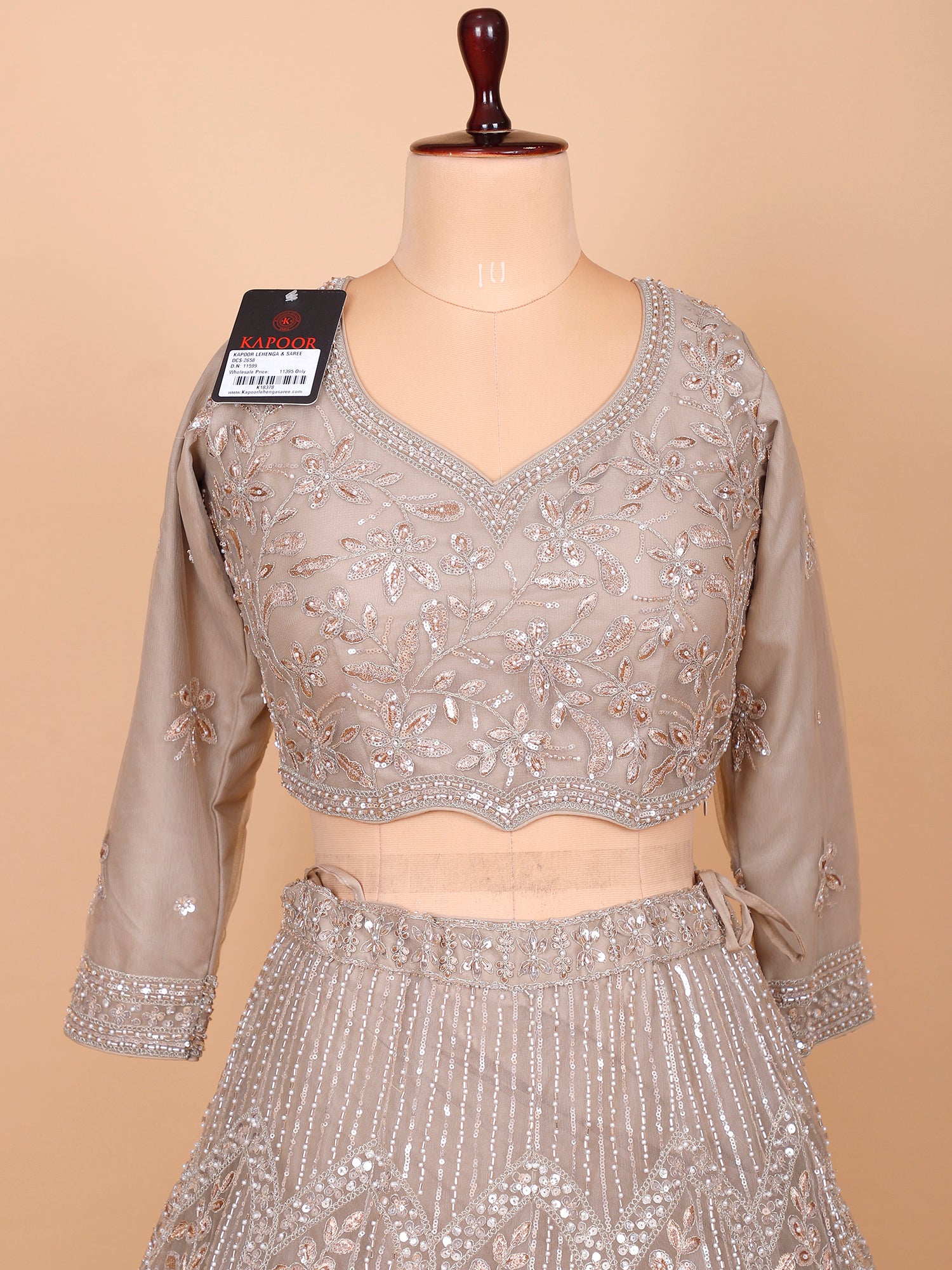 Velvet Bridal Lehenga With Heavy Thread