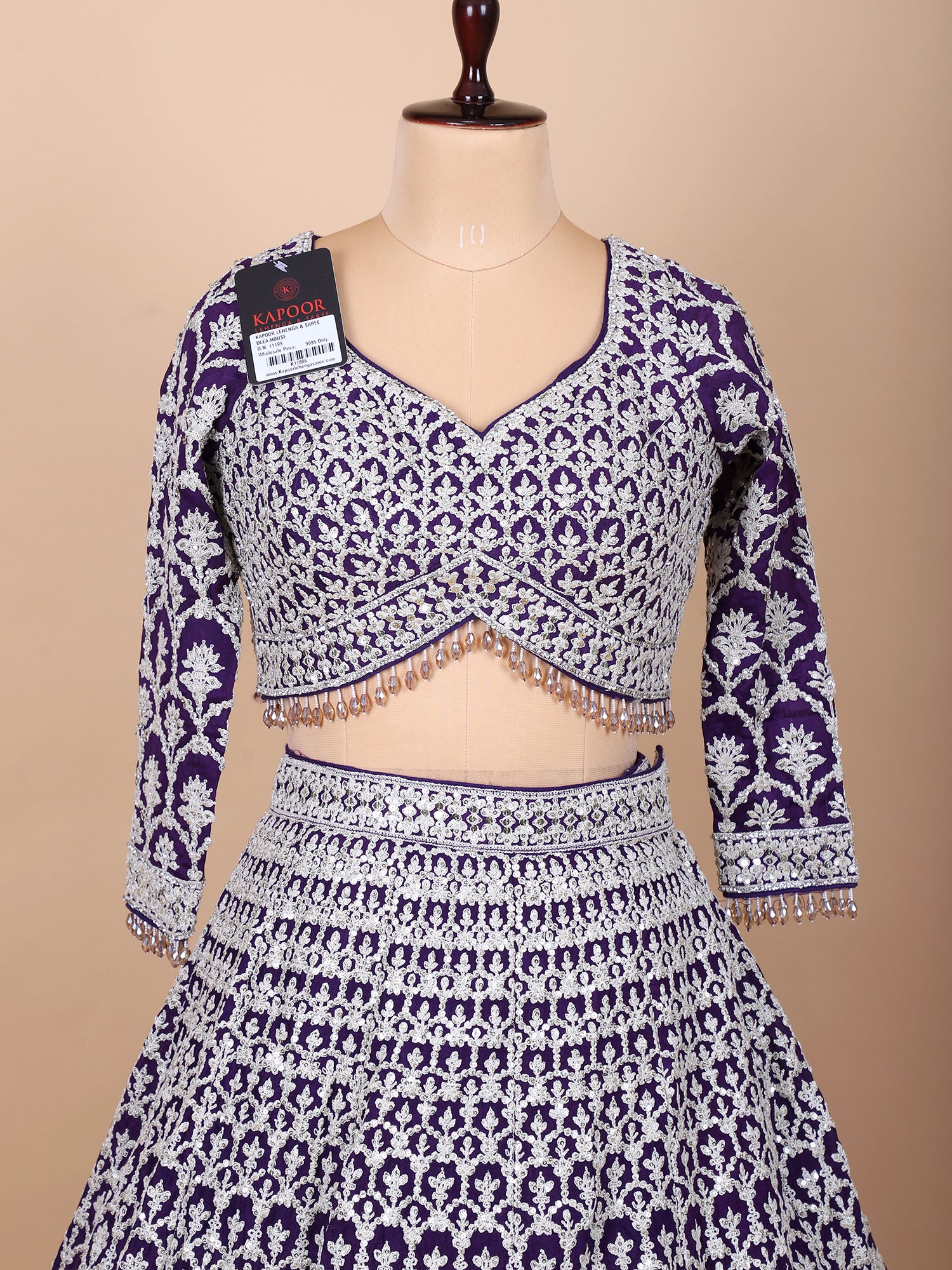 Royal Radiance Purple Georgette Lehenga