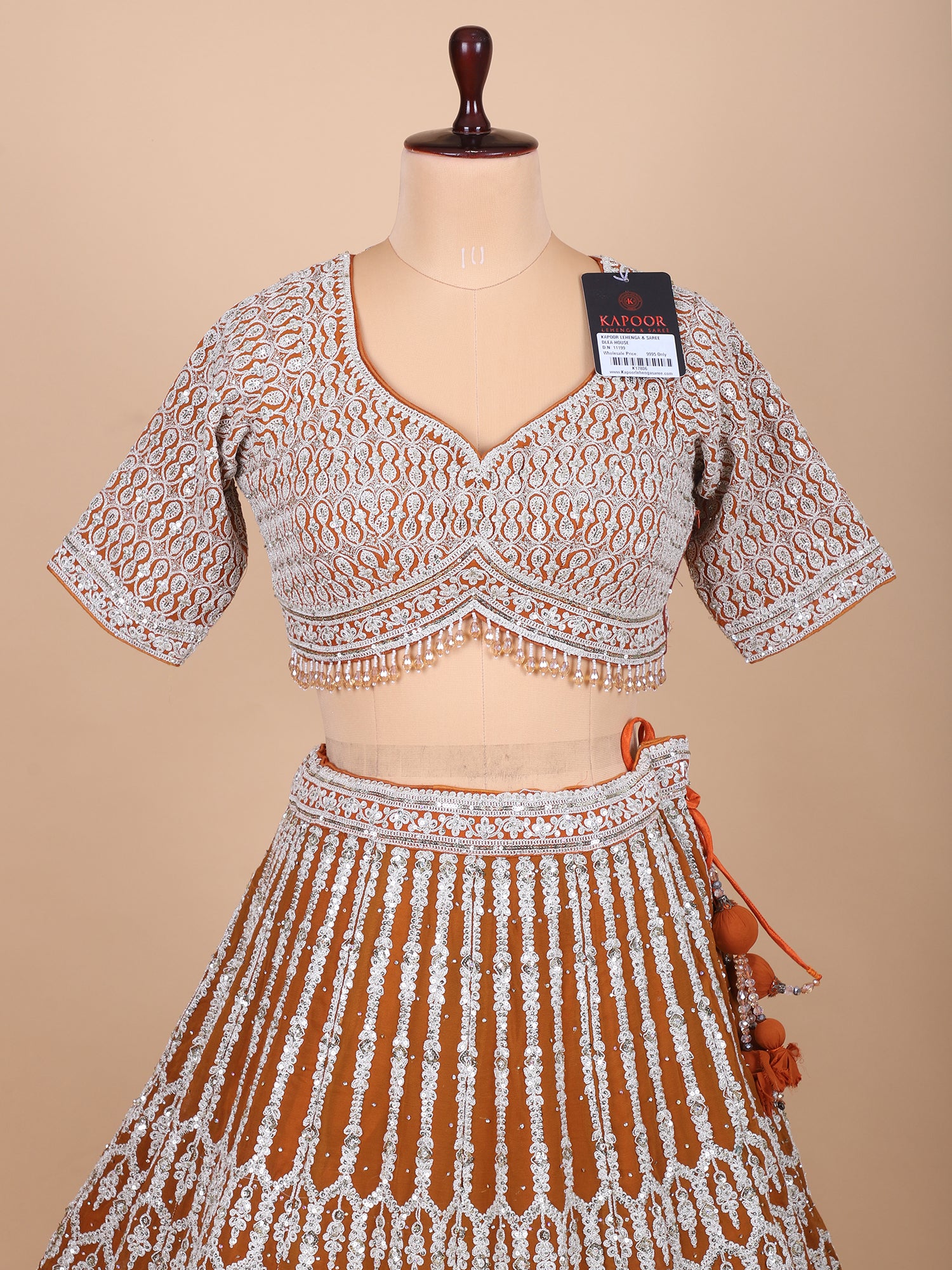 Sunflare Orange Georgette Lehenga