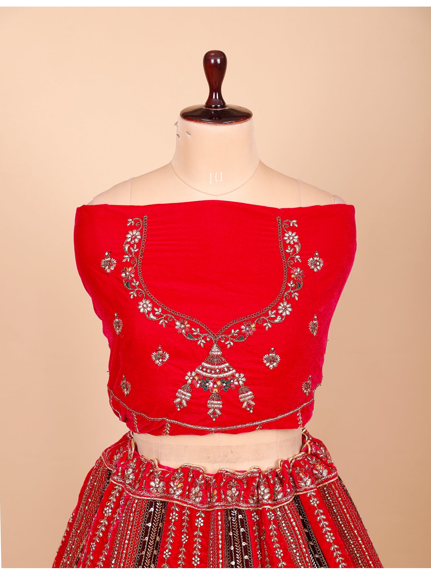 Rani Velvet Bridal Lehenga