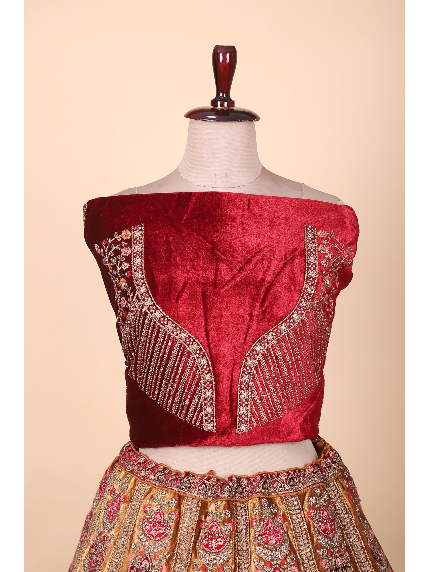 Multicolor Lehenga With Jarkan Sparkle & Artistic Thread Embroidery