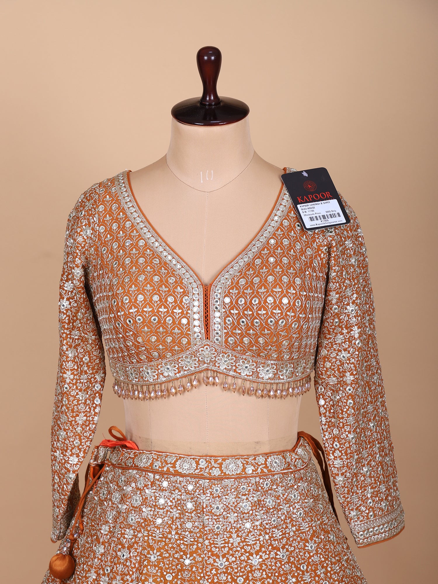 Handcrafted Orange Lehenga For Festive Occasions