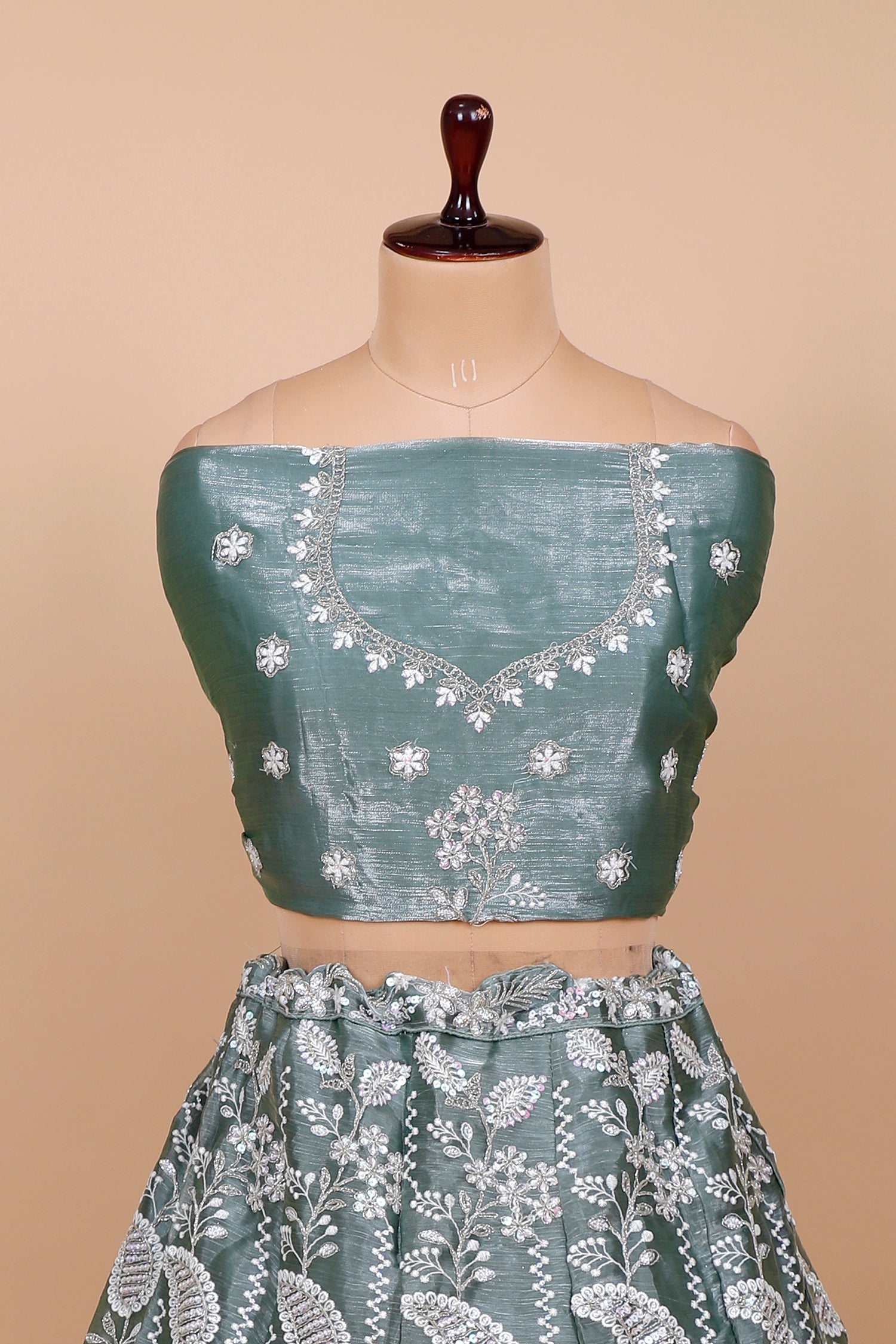 Elegant Sea Green Jimmy Choo Lehenga
