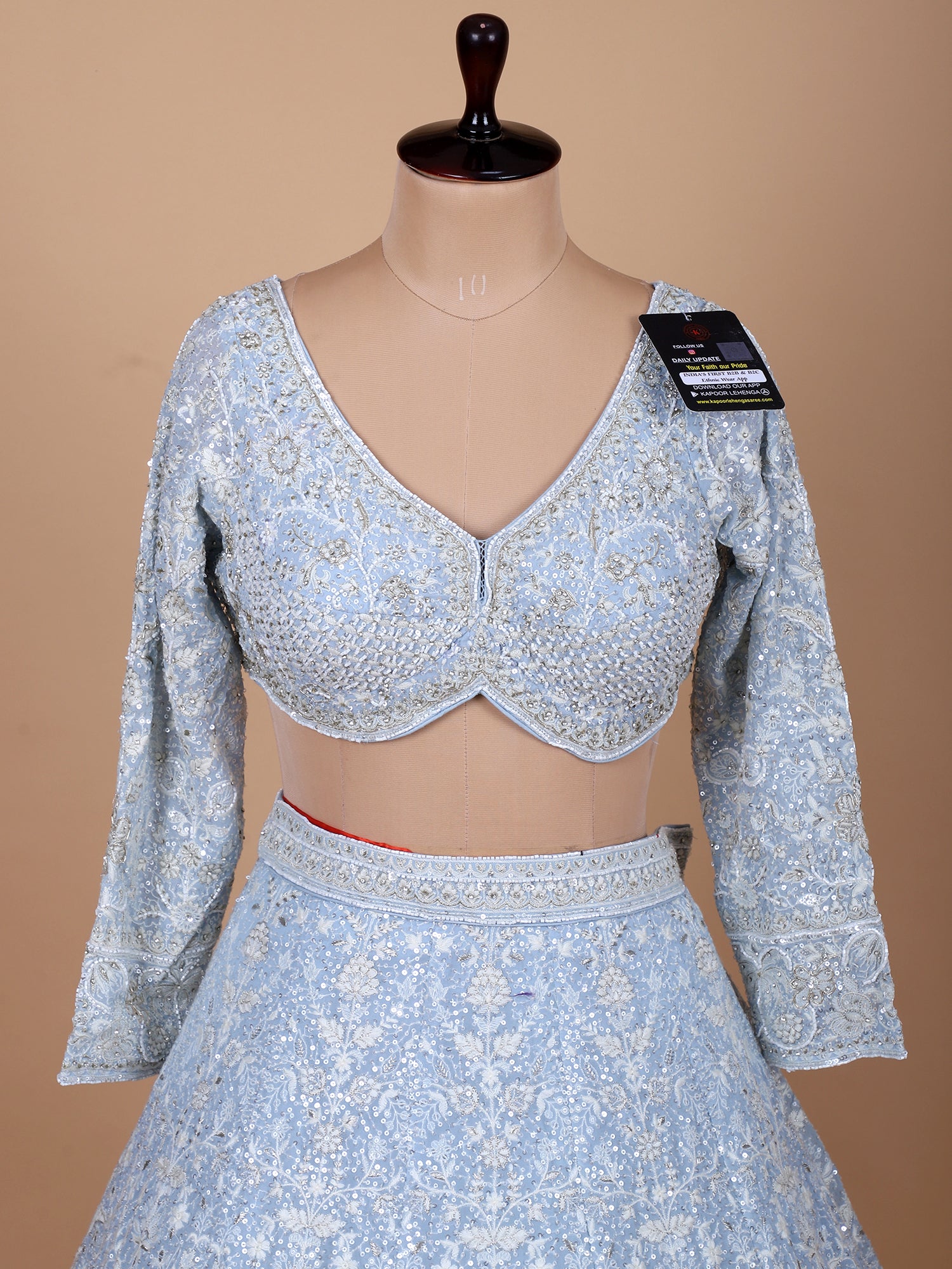 Powder Blue Wedding & Party Wear Lehenga Set