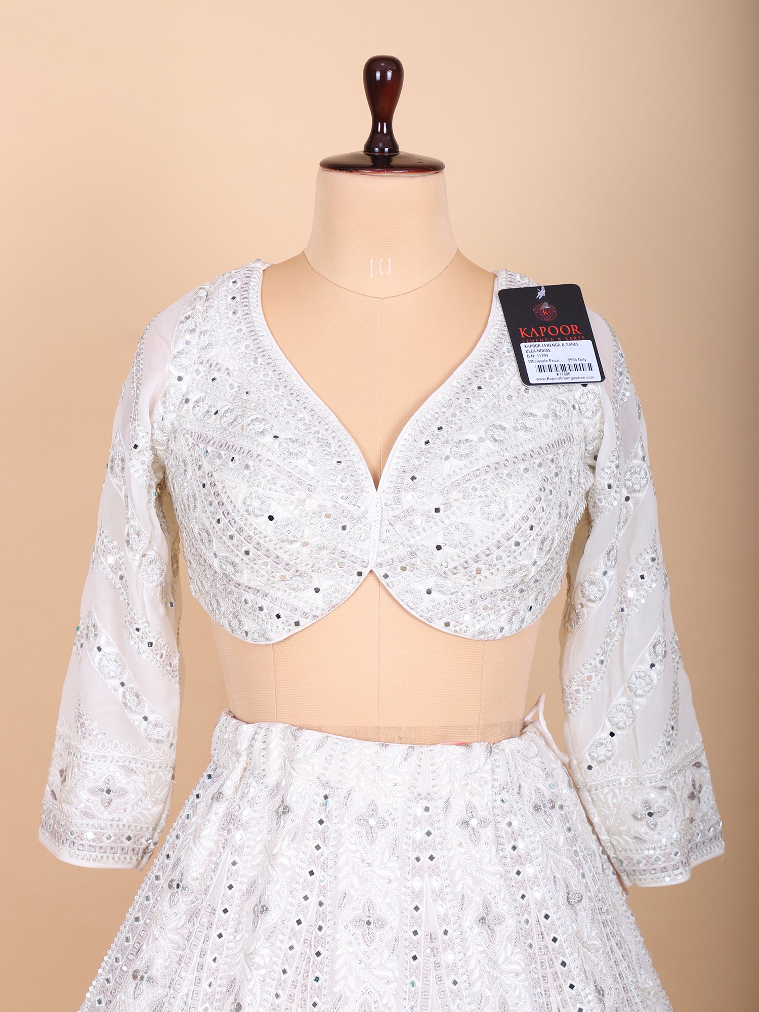 Ethereal White Lehenga With Delicate Thread Handwork