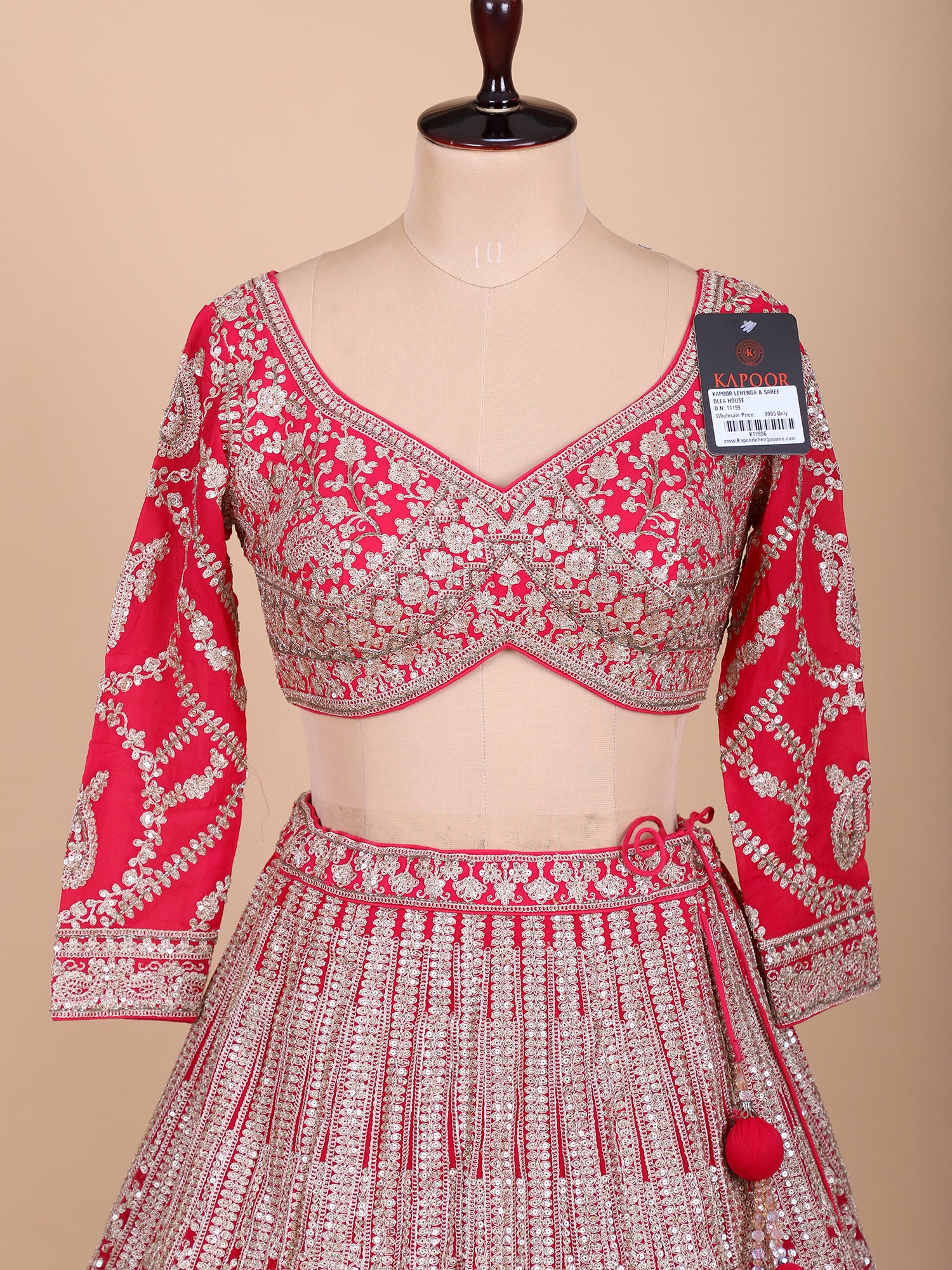 Blush Pink Georgette Embroidered Lehenga