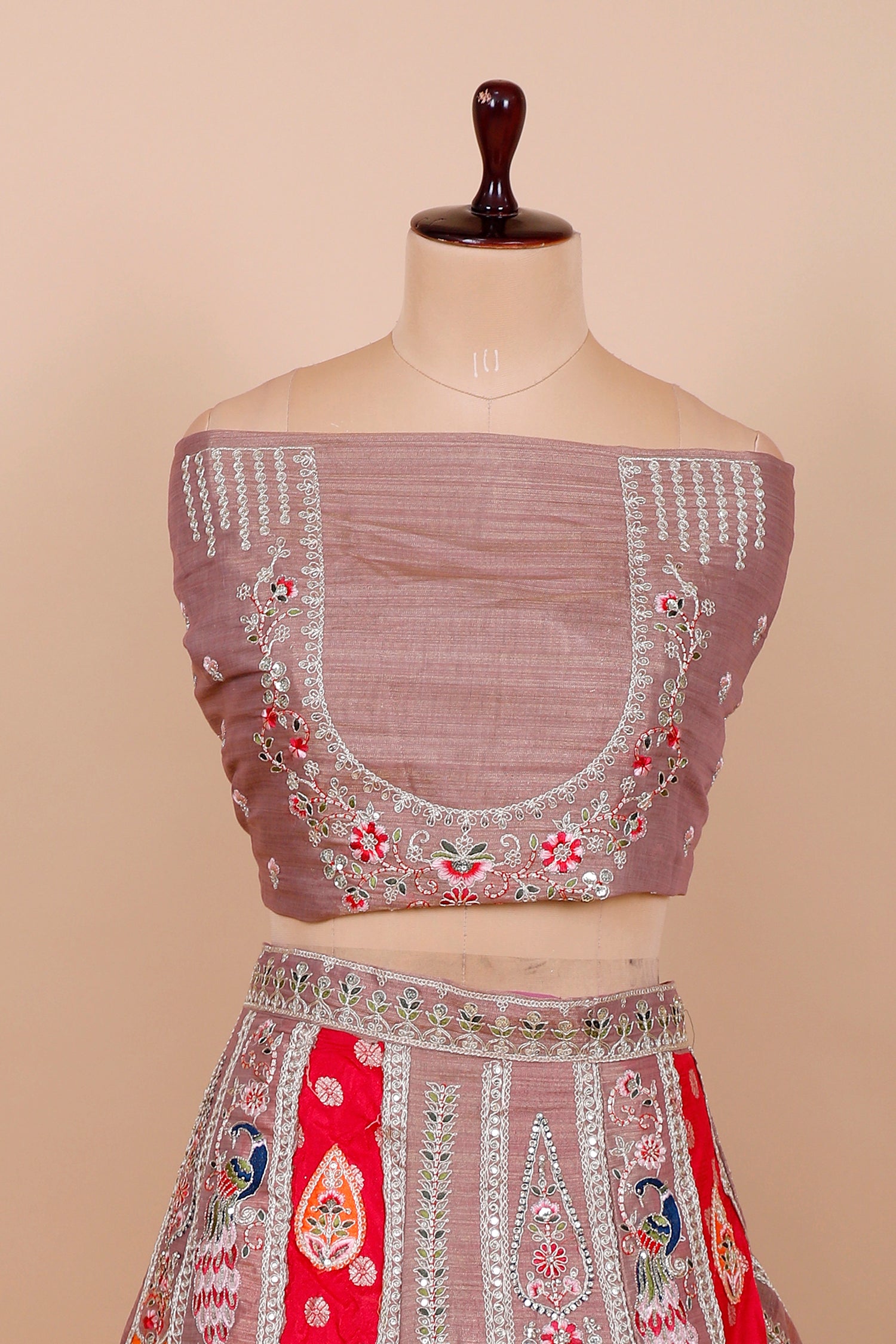 Multi-Color Silk Lehenga With Multi-Thread