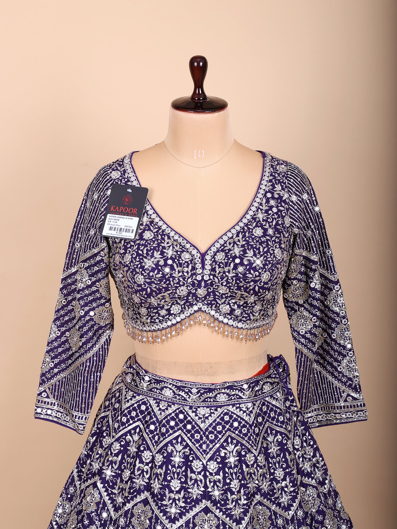 Plum Grace Purple Threadwork Lehenga