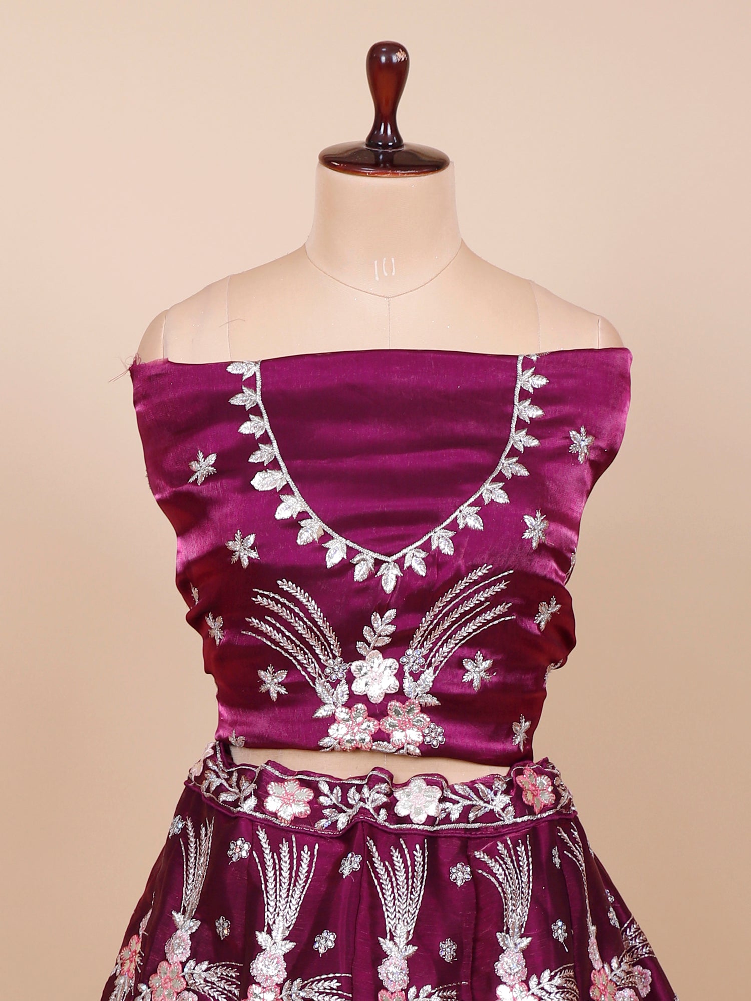 Rose Glitter Lehenga With Luxurious Thread & Stone Work