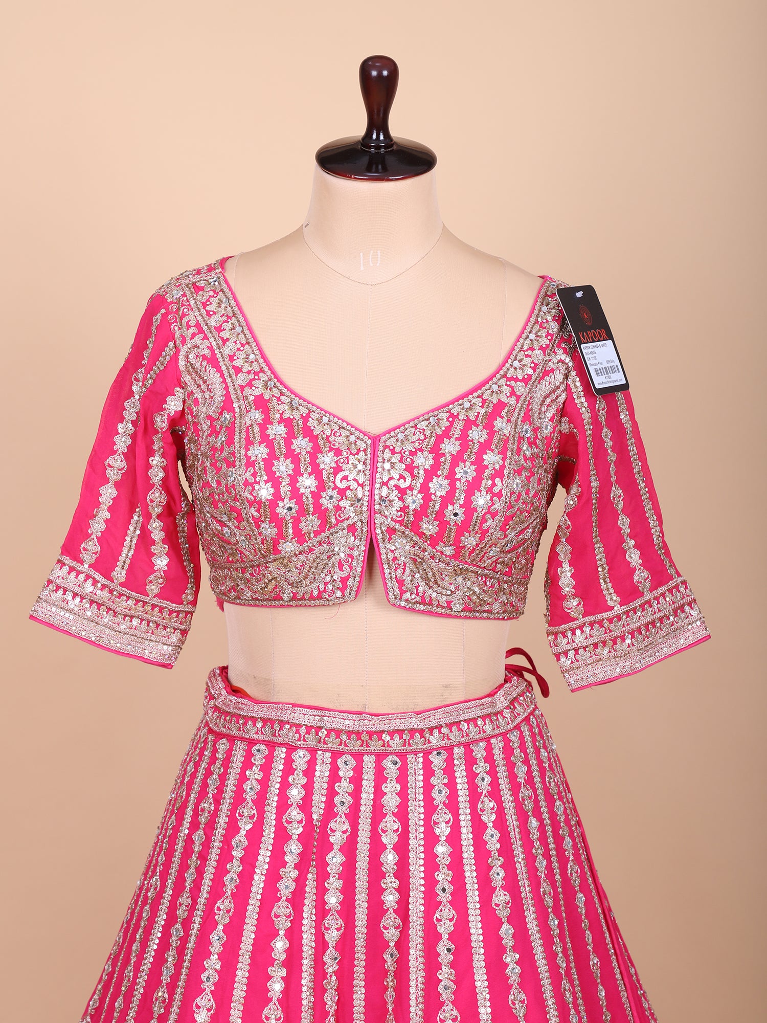 Charming Pink Georgette Lehenga With Embroidery