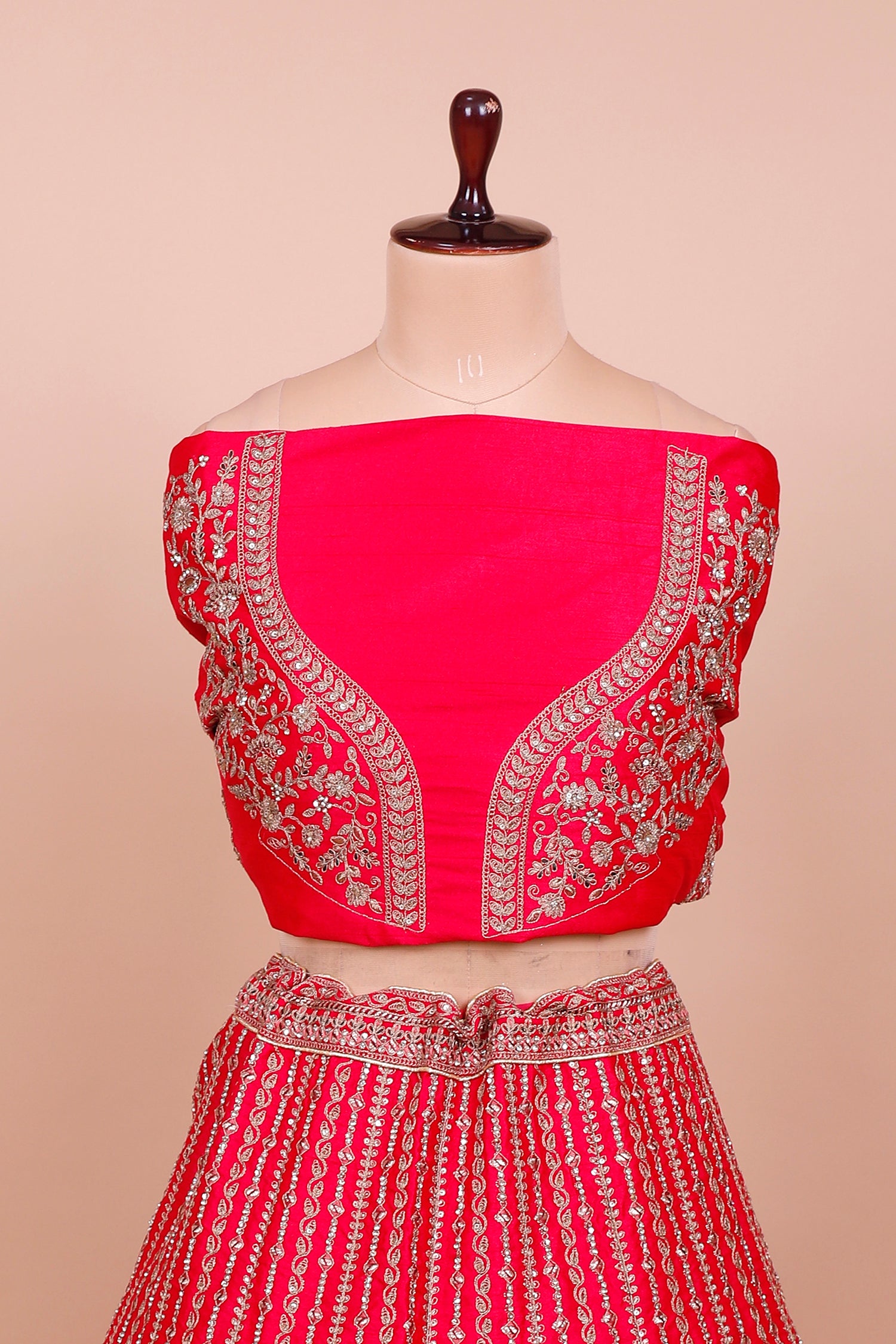 Radiant Raani Silk Lehenga With Jarkan