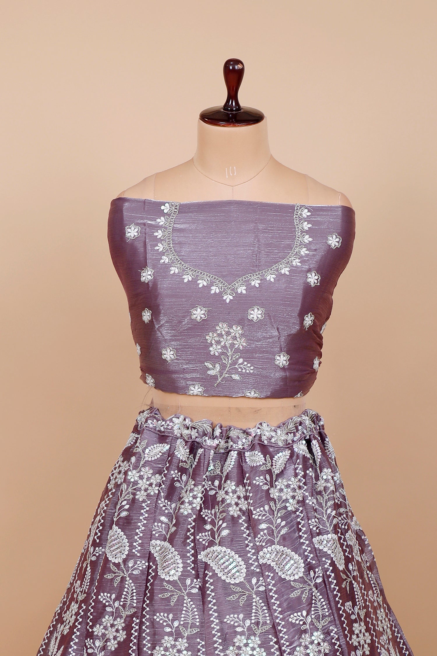 Designer Dark Lavender Jarkan Lehenga