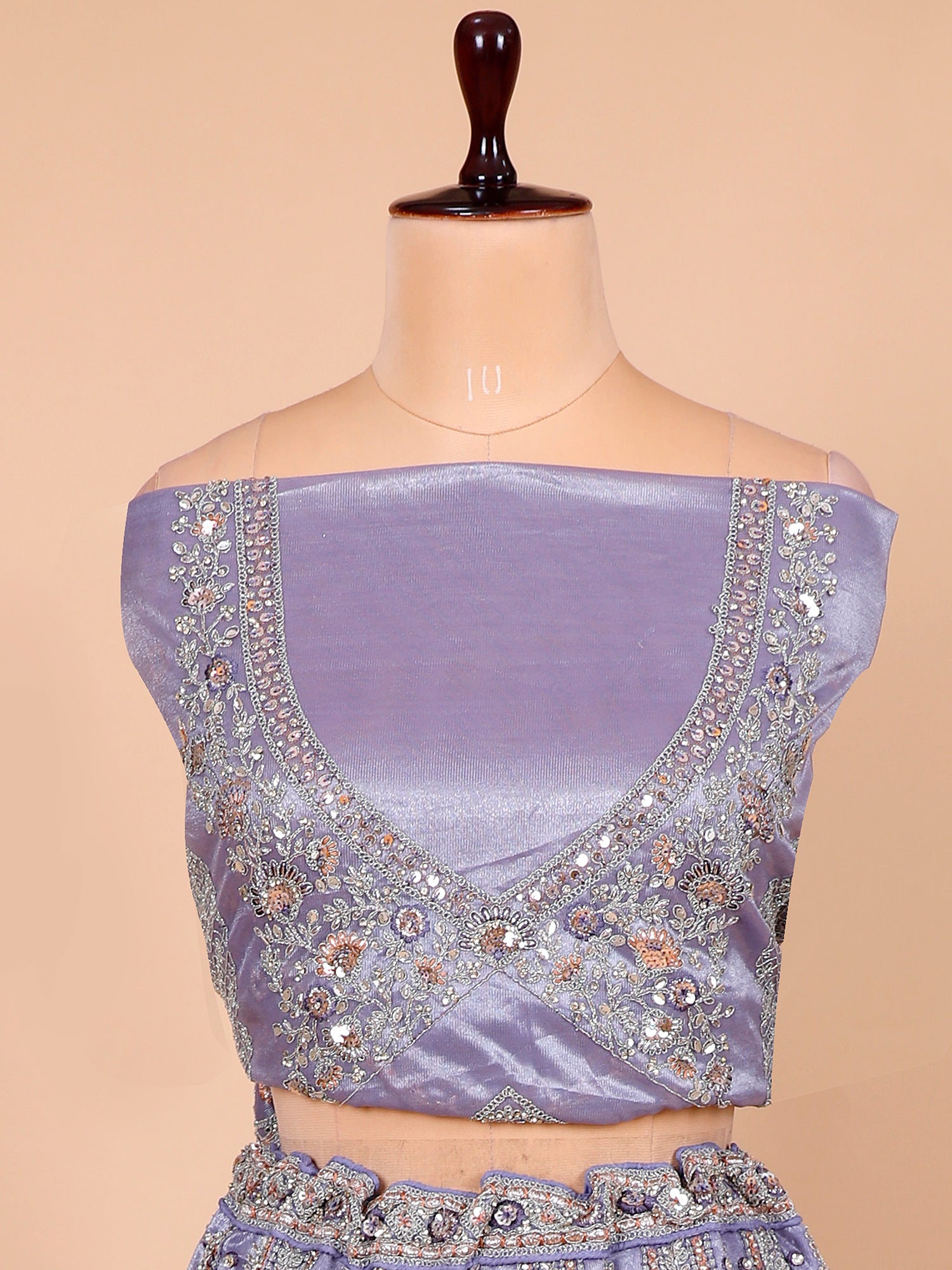 Handcrafted Lavender Lehenga