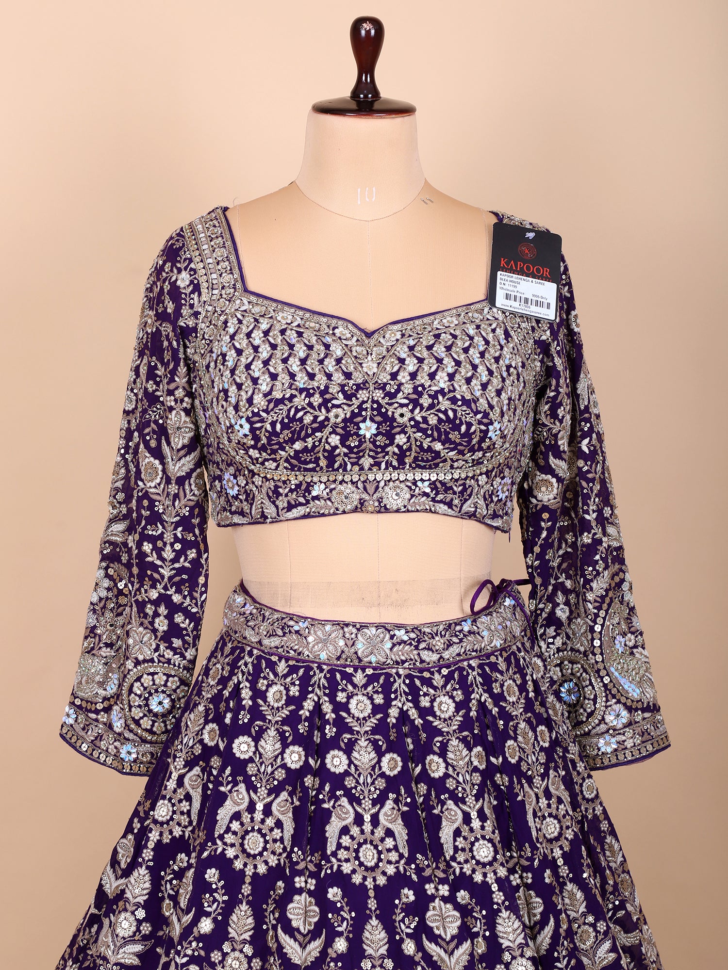 Mystic Purple Thread Work Lehenga For Weddings