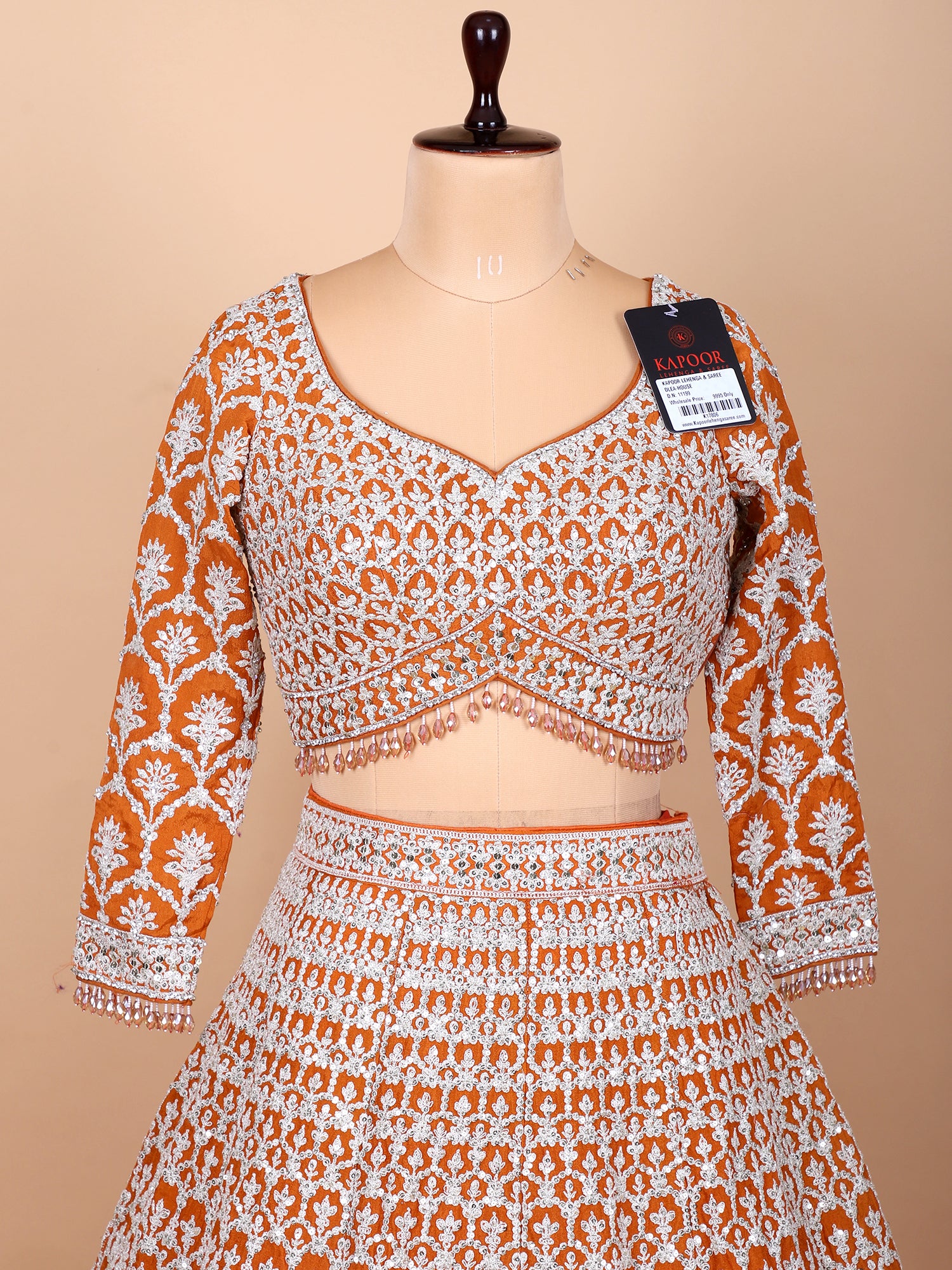 Sunflare Mustard Orange Georgette Lehenga