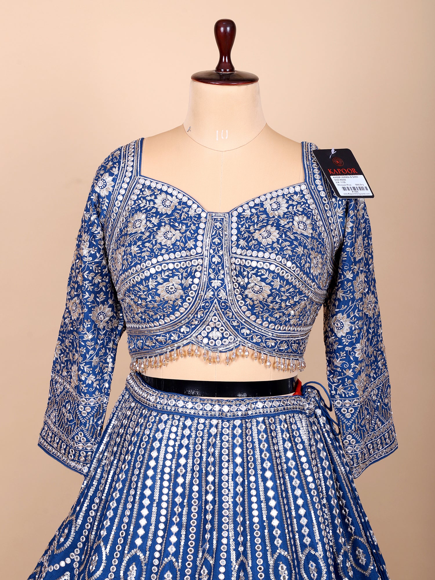 Embroidered Blue Georgette Outfit